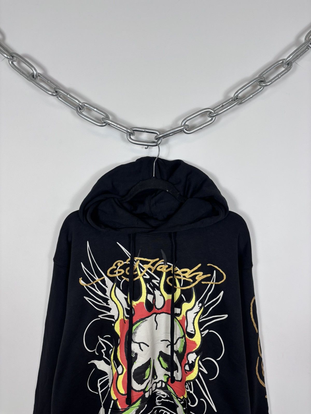 Ed Hardy Ed Hardy NWT Men’s Y2K Big Skull Tattoo Logo Black Hoodie Size US XXL / EU 58 / 5 - 3 Thumbnail