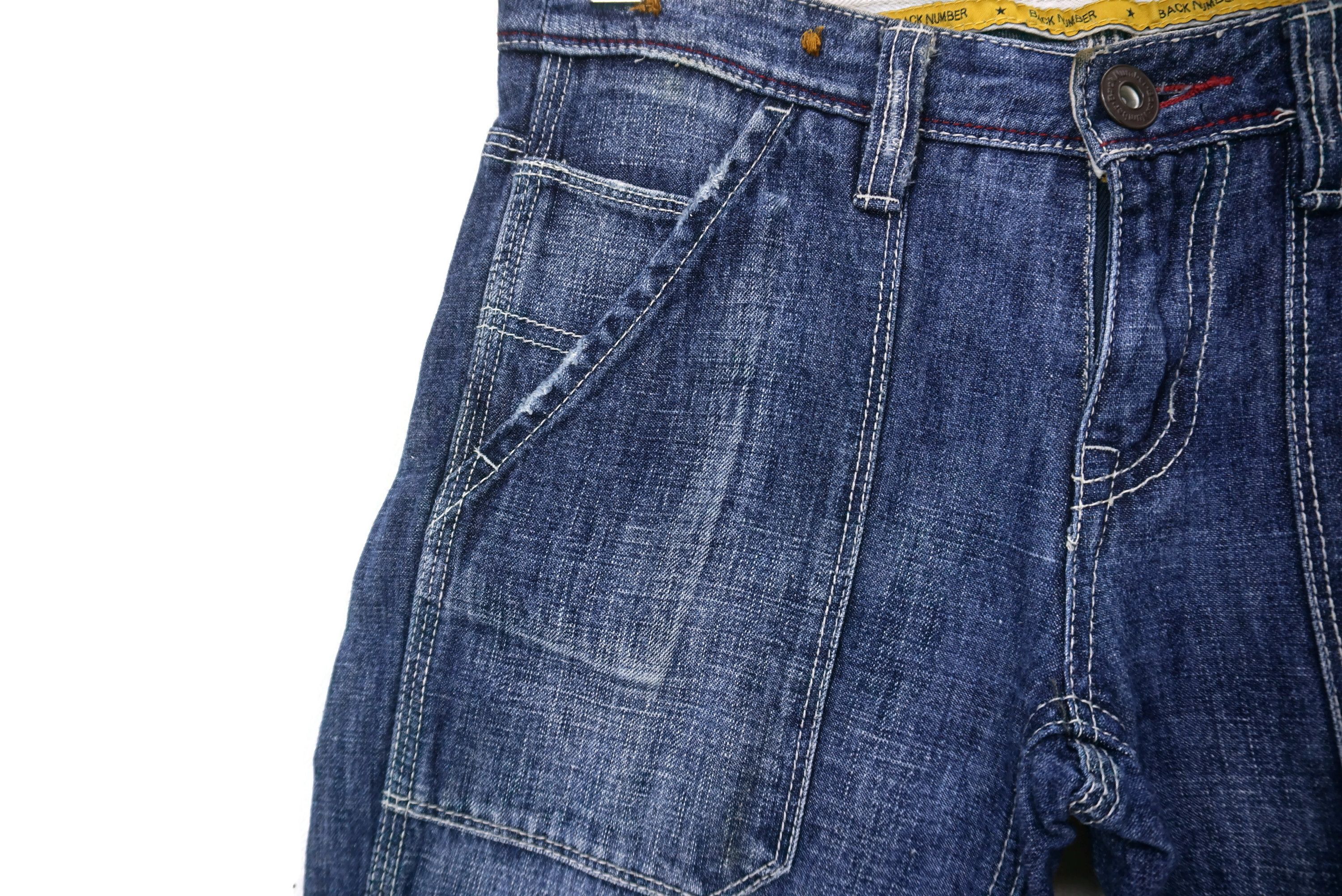 Japanese Brand Back Number Jeans fit W29xL34 Low-Rise Bootcut Baker Denim Size US 28 / EU 44 - 4 Thumbnail