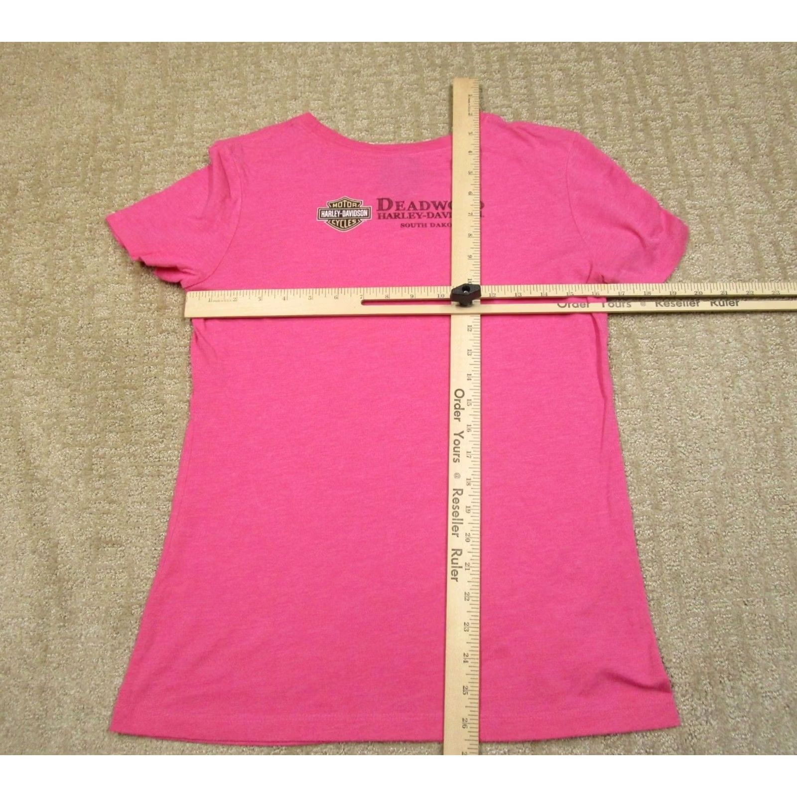 Harley Davidson Harley-Davidson Shirt Women Large Pink Deadwood South Dakota Motorcycle Tee Size L / US 10 / IT 46 - 5 Thumbnail