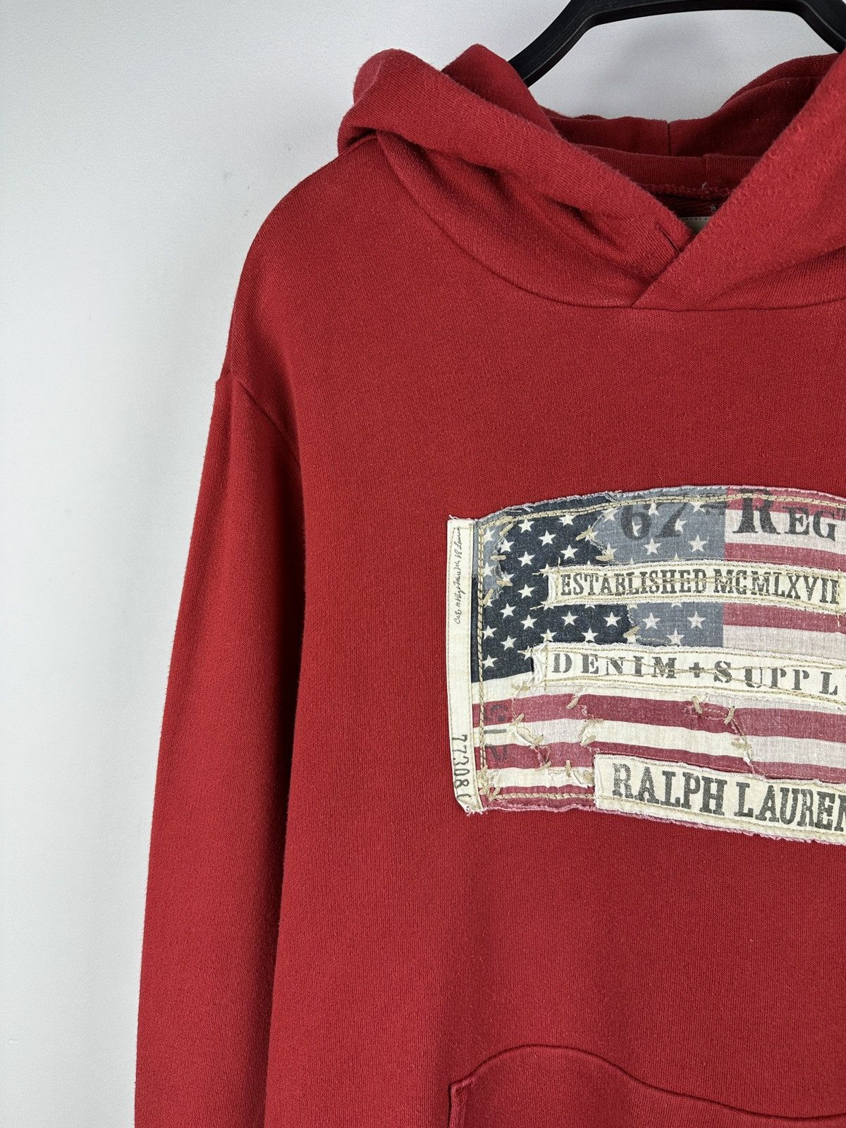 Denim & Supply Ralph Lauren Vintage Denim & Supply Ralph Lauren Big American Flag Hoodie Size US L / EU 52-54 / 3 - 2 Thumbnail