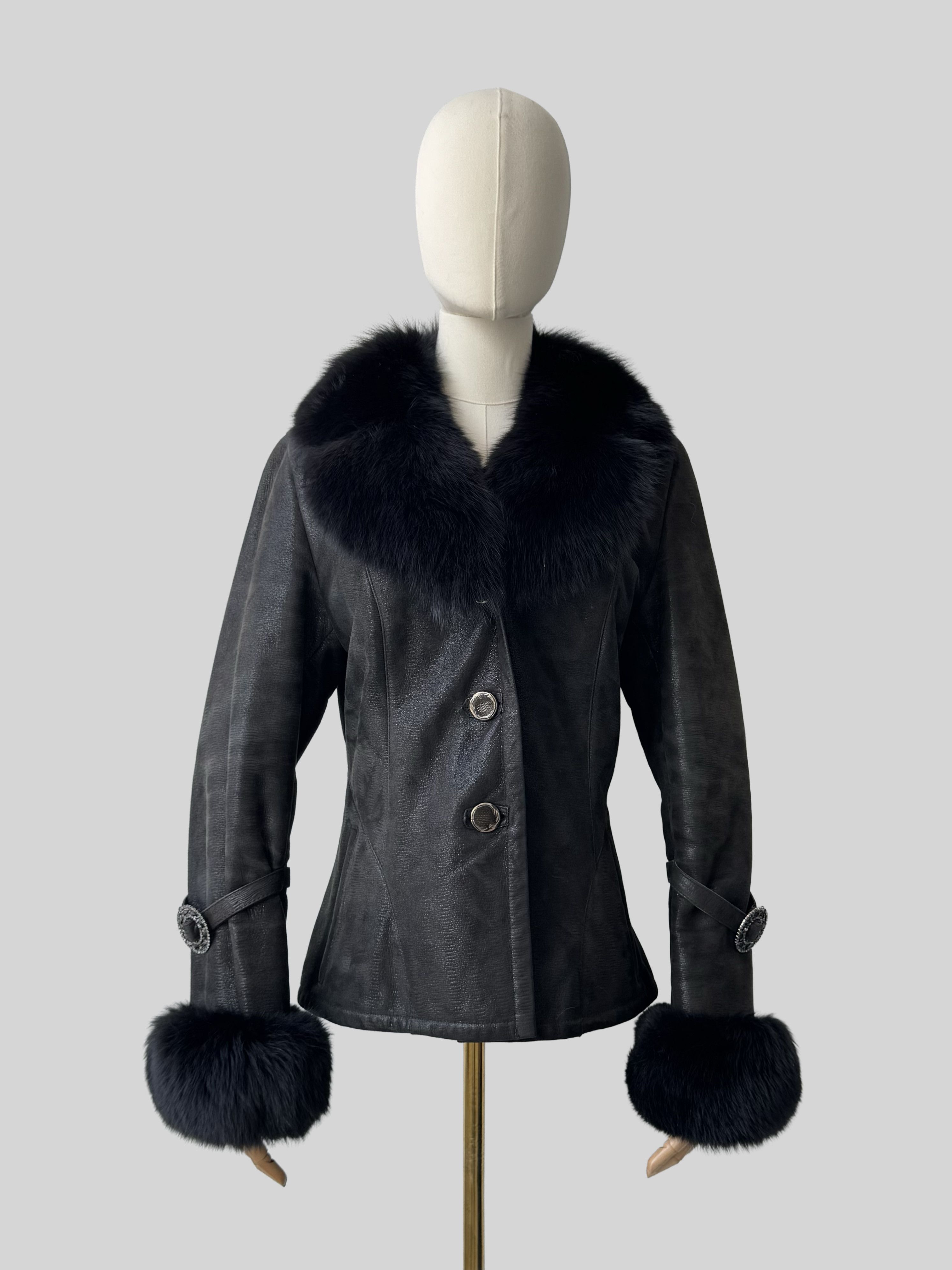 Vintage Vintage Real Sheepskin Cropped Jacket (D15)(D10) Size S / US 4 / IT 40 - 1 Thumbnail