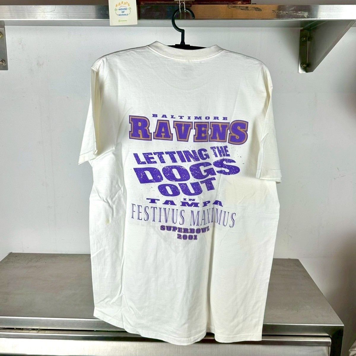 Fruit Of The Loom × NFL × Vintage 2001 Baltimore Ravens Letting the Dogs Out AFC NFL Tee Size US XL / EU 56 / 4 - 2 Thumbnail