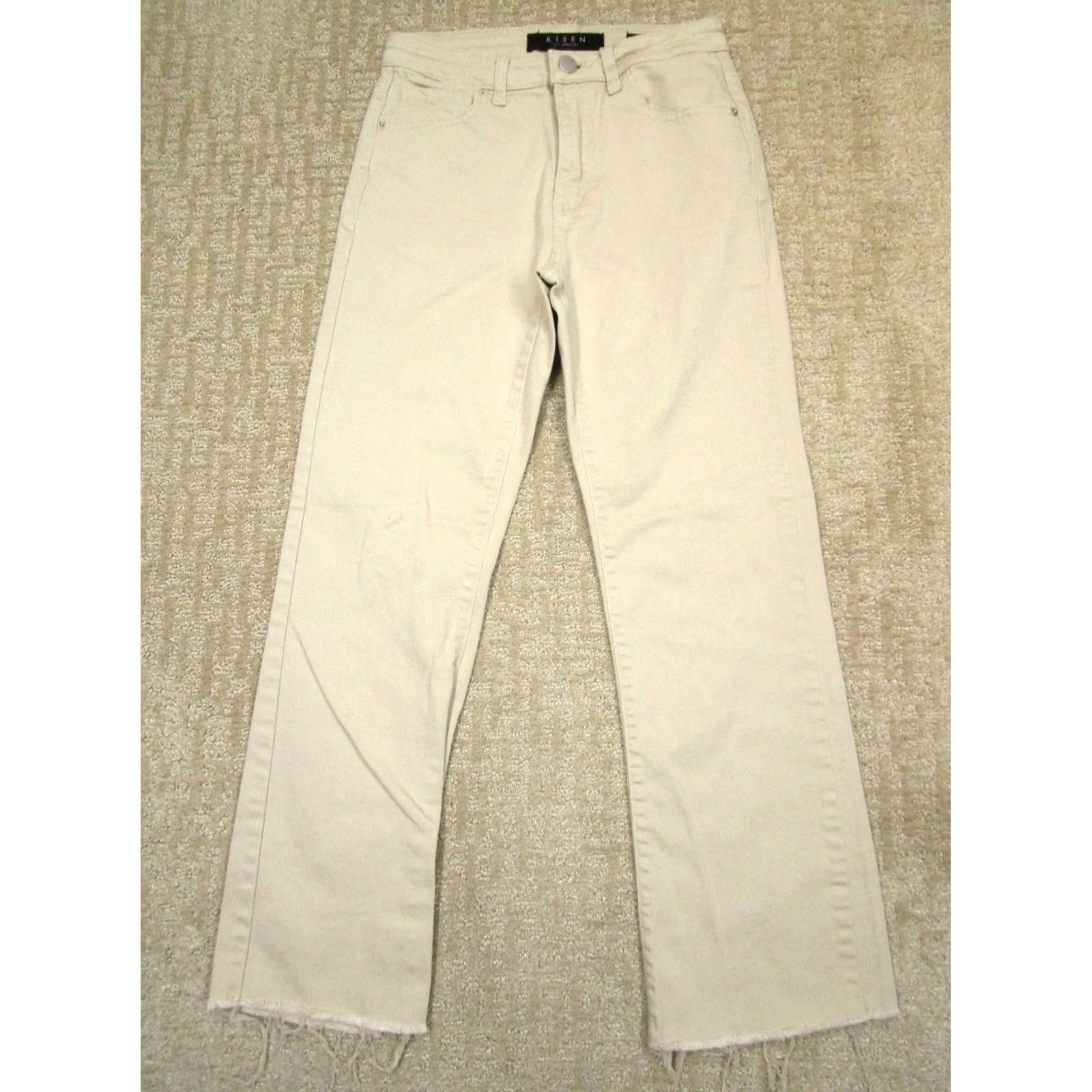 Vintage Risen Jeans Women 26 Brown High Rise Straight Cropped Denim Pants Size 26" / US 2 / IT 38 - 2 Thumbnail