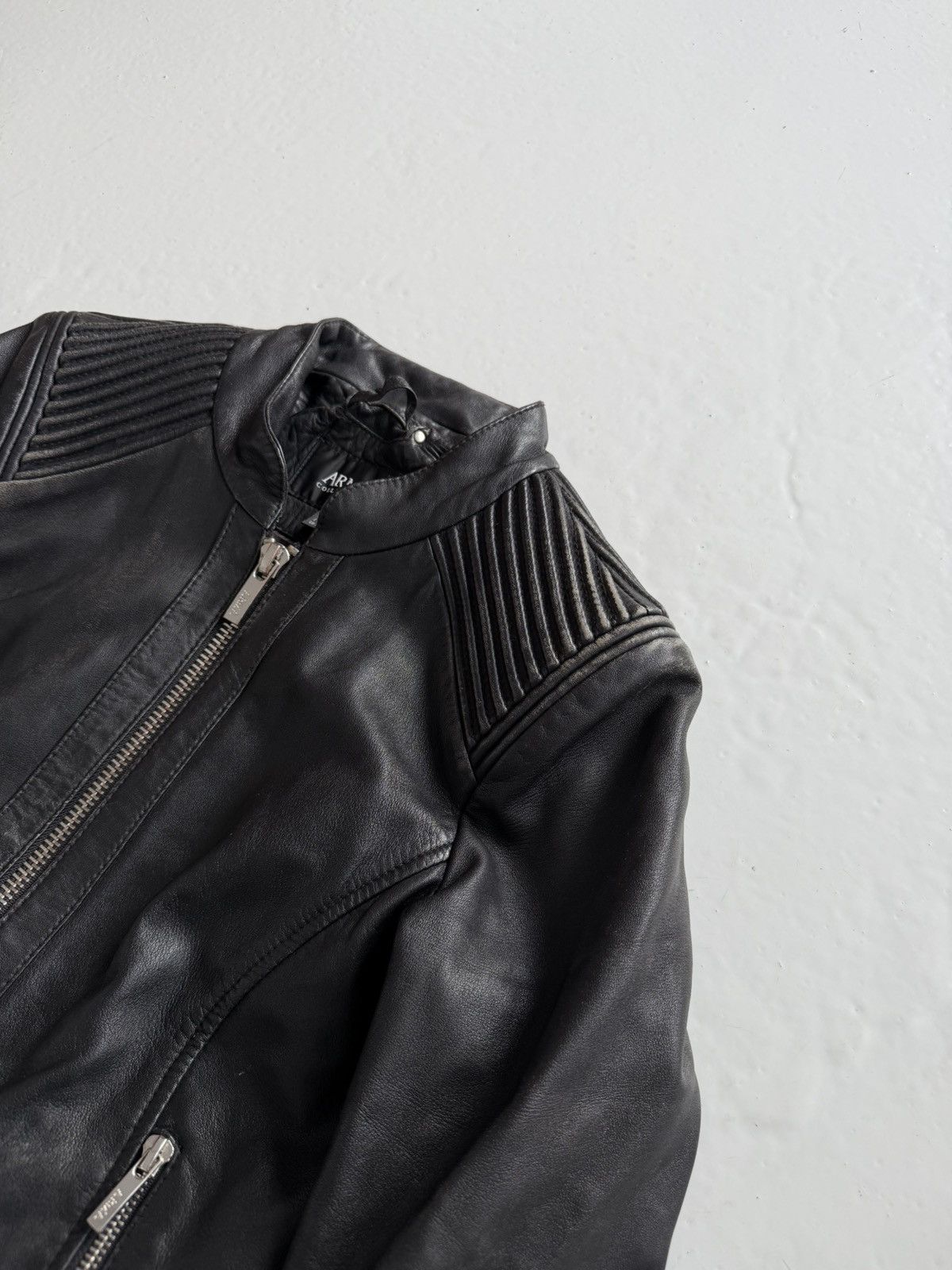 Vintage Vintage archive y2k sheep leather biker jacket Size S / US 4 / IT 40 - 4 Thumbnail