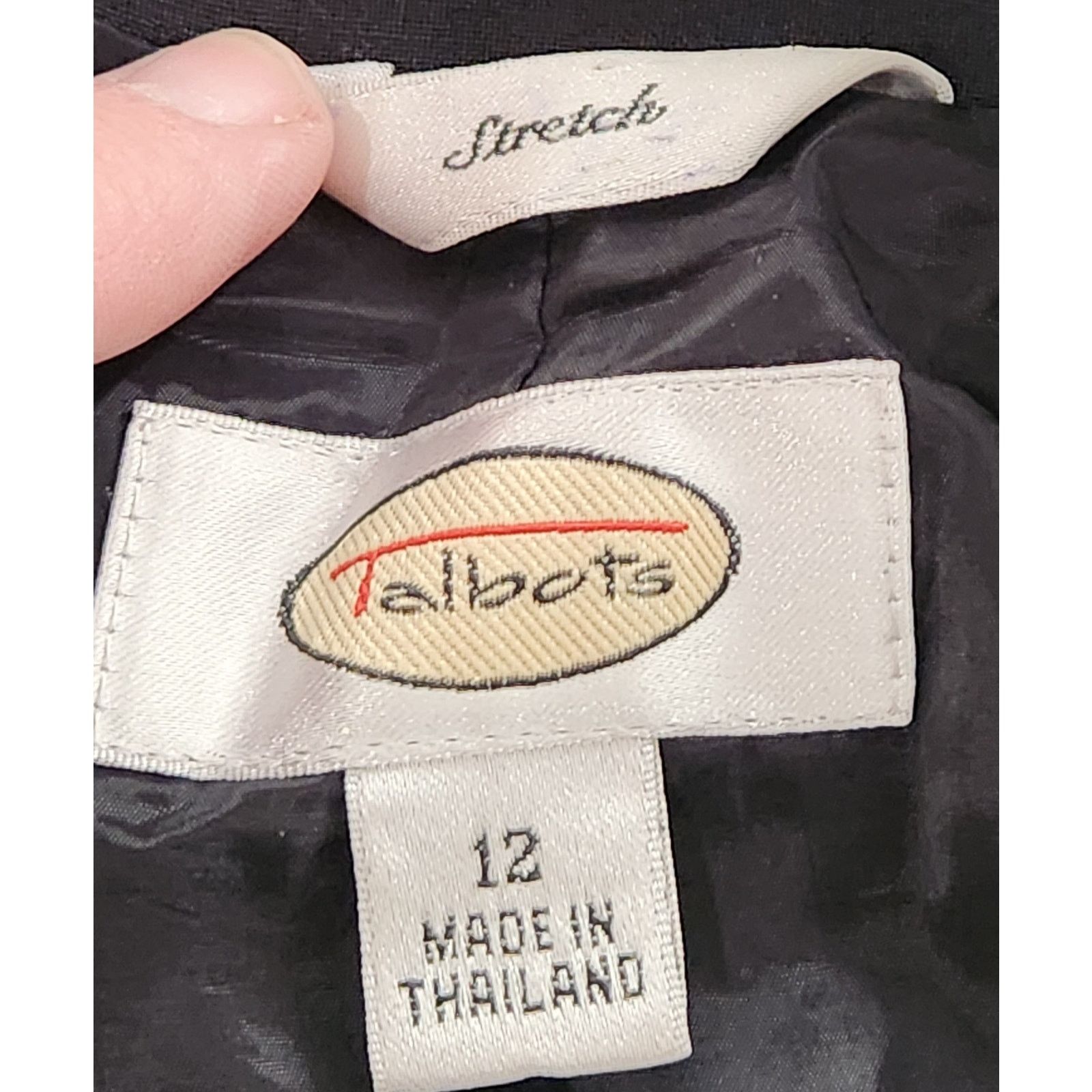 Other Talbots Black Single Button Long Sleeve Blazer 12 Lined Wool Size XL / US 12-14 / IT 48-50 - 5 Thumbnail