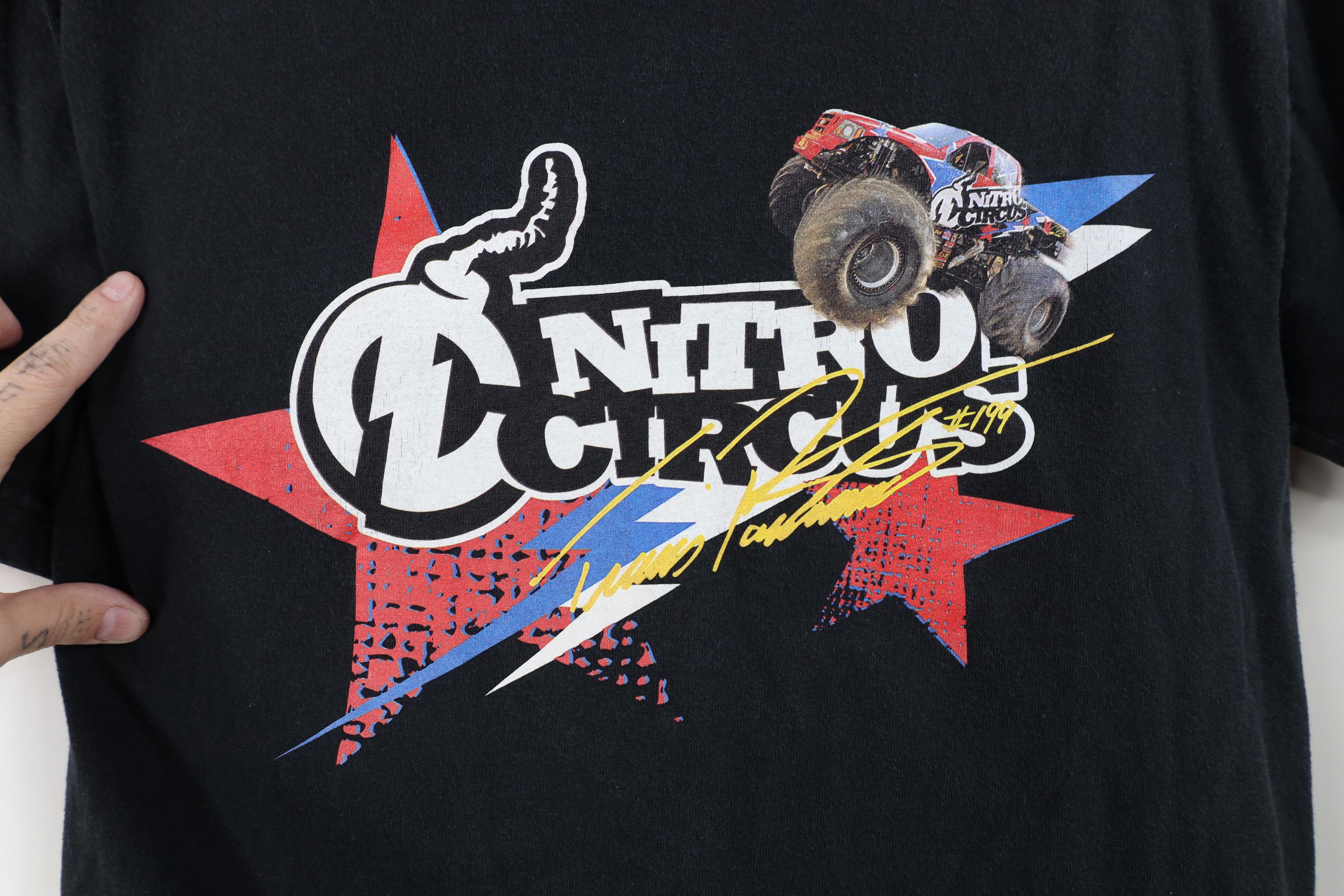 Vintage Y2K Monster Jam Nitro Circus Travis Pastrana T-Shirt Size US S / EU 44-46 / 1 - 4 Thumbnail