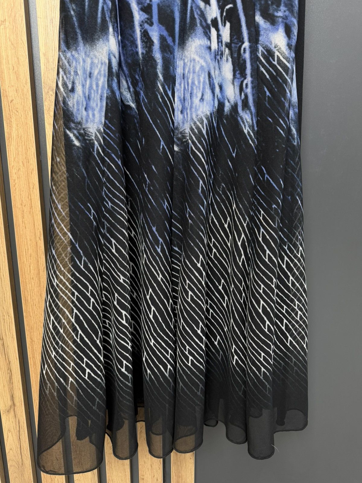 Other Picadilly Canada Mesh Midi Dress Black Blue Abstract S Size S / US 4 / IT 40 - 5 Thumbnail