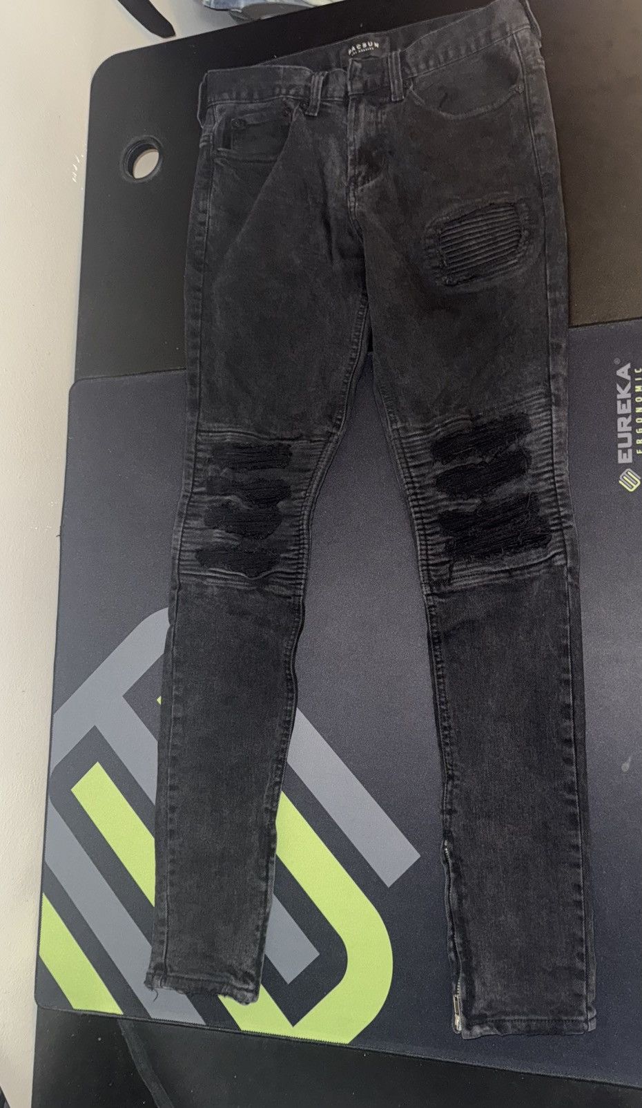 Other Men Black Stacked Skinny Jeans Size US 28 / EU 44 - 2 Thumbnail