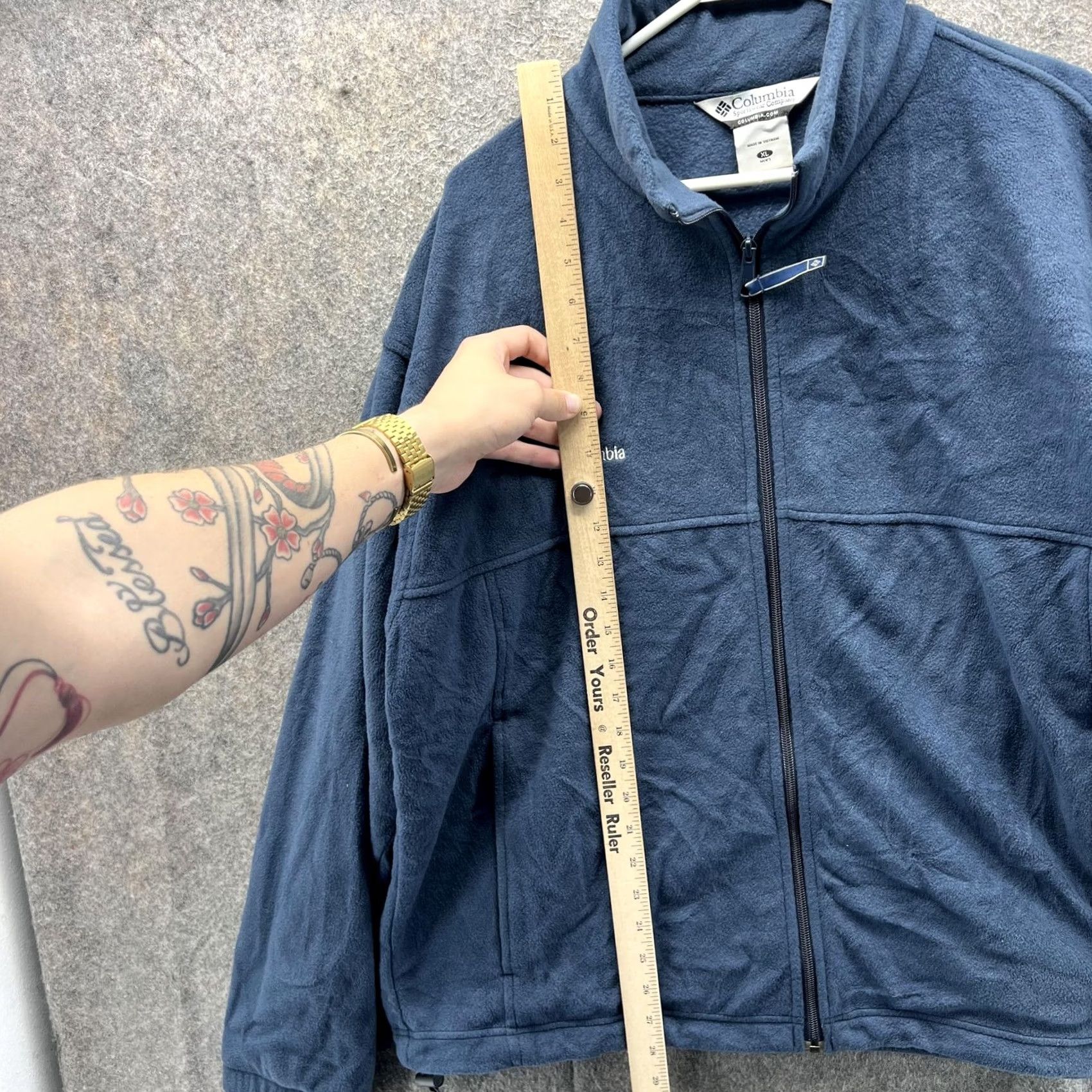 Layer 8 Columbia Jacket Mens XL Blue Fleece Full Zip Outdoor Hiking Warm Casual Layer Size US XL / EU 56 / 4 - 5 Thumbnail