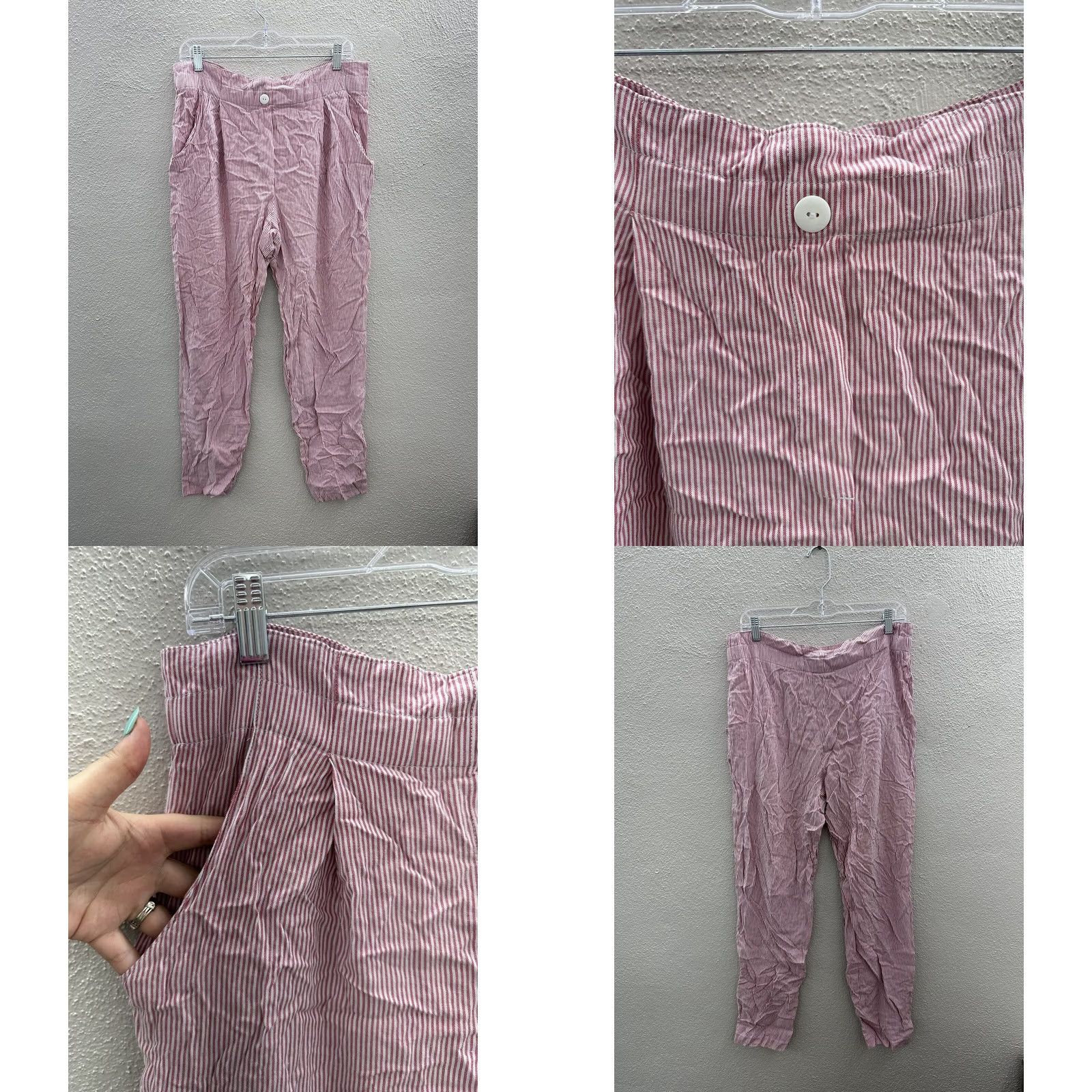 Vintage VINTAGE Thats me! Red White Striped Zip Up Jacket and Pants Womens Size 11/12 80s 90s Size 34" / US 12 / IT 48 - 9 Thumbnail