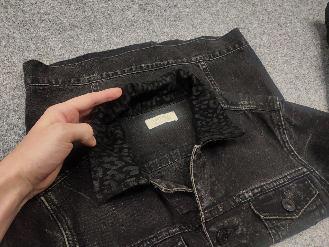 Allsaints Allsaints donlington Distressed Denim Jacket Washed Black Size US S / EU 44-46 / 1 - 11 Thumbnail