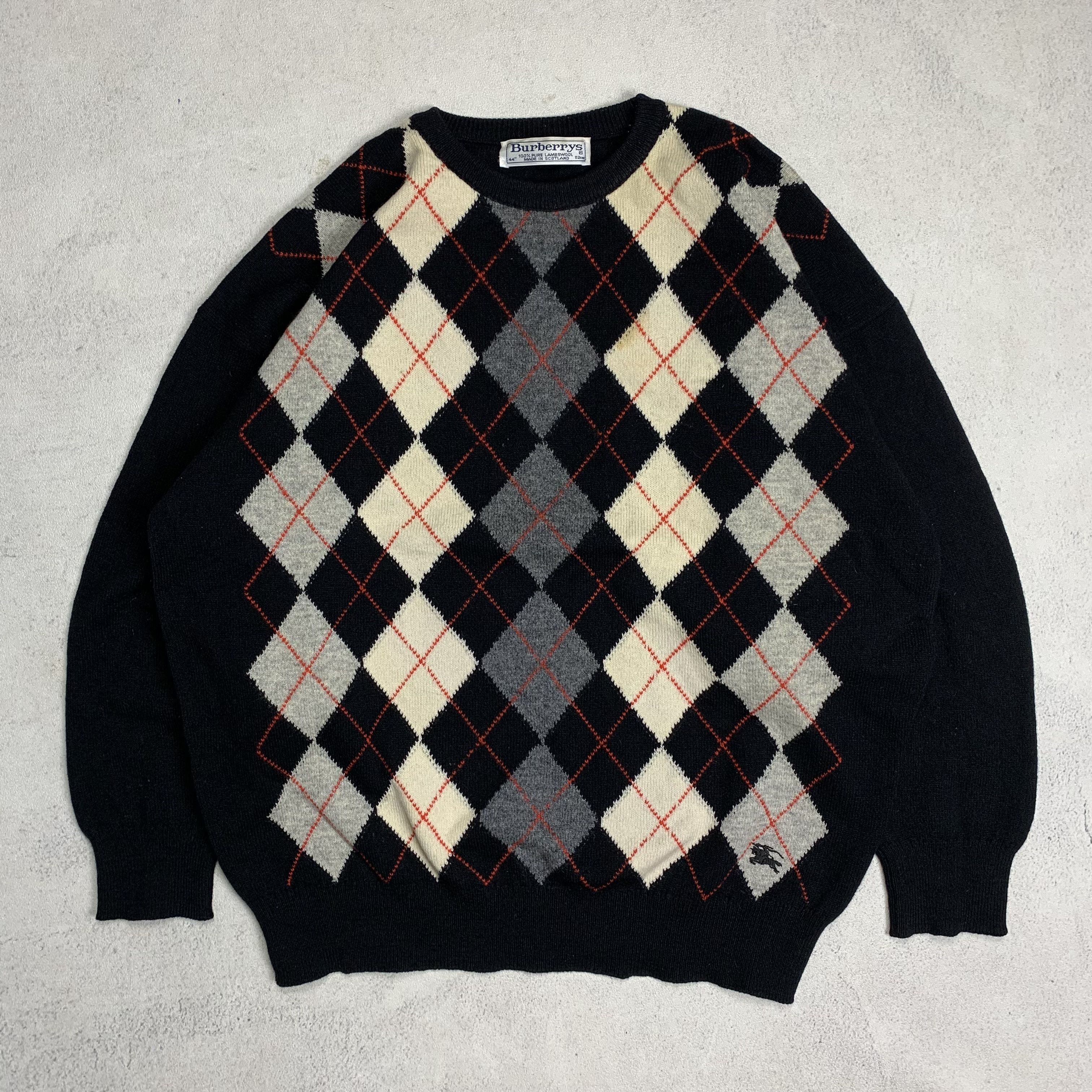 Burberry Vintage Burberry Wool Knit Sweater Size US L / EU 52-54 / 3 - 1 Thumbnail
