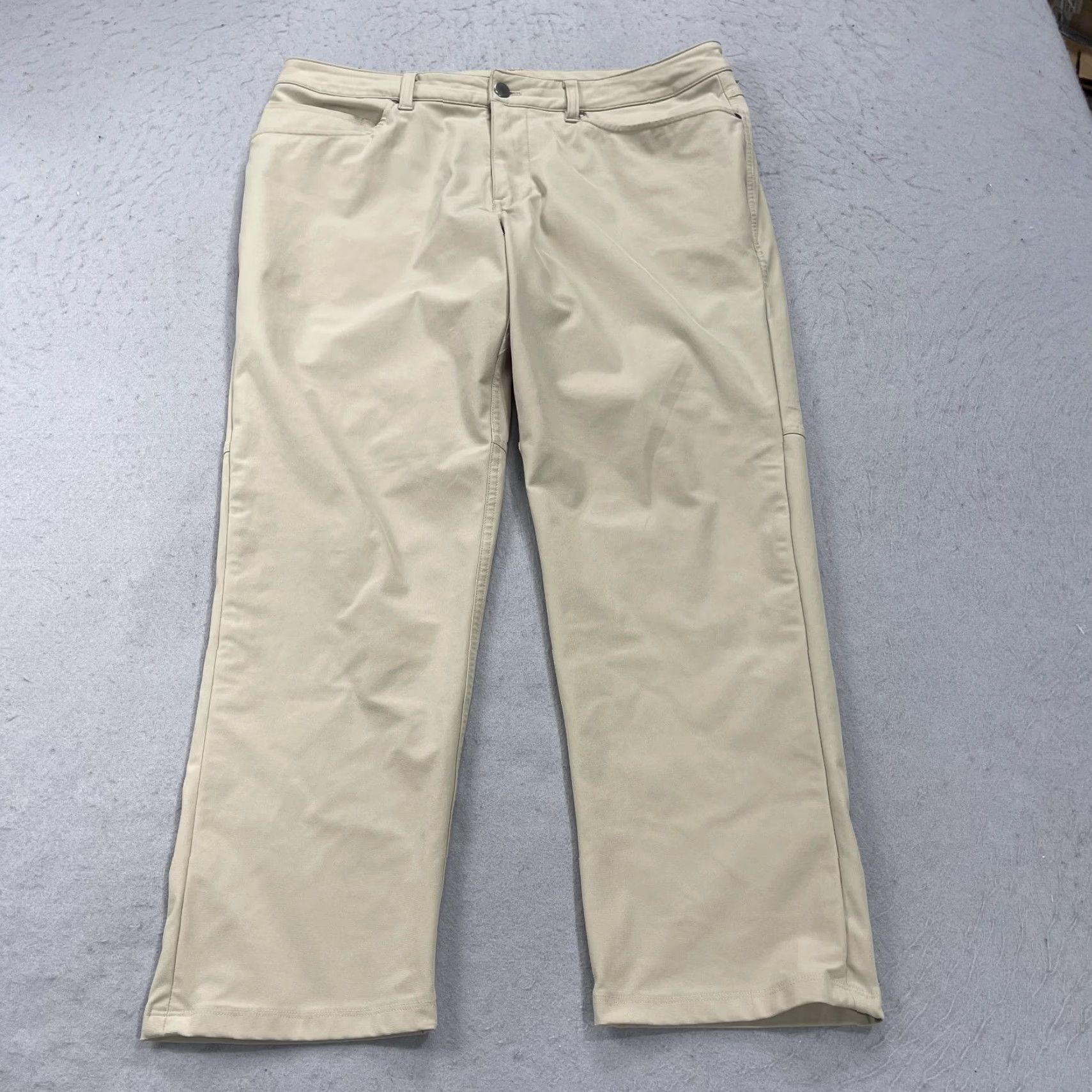 Lululemon Lululemon Pants Mens 34x28 Beige Warpstreme Classic Casual Chino Button 5-Pocket Logo Shirt Size US 34 / EU 50 - 2 Thumbnail