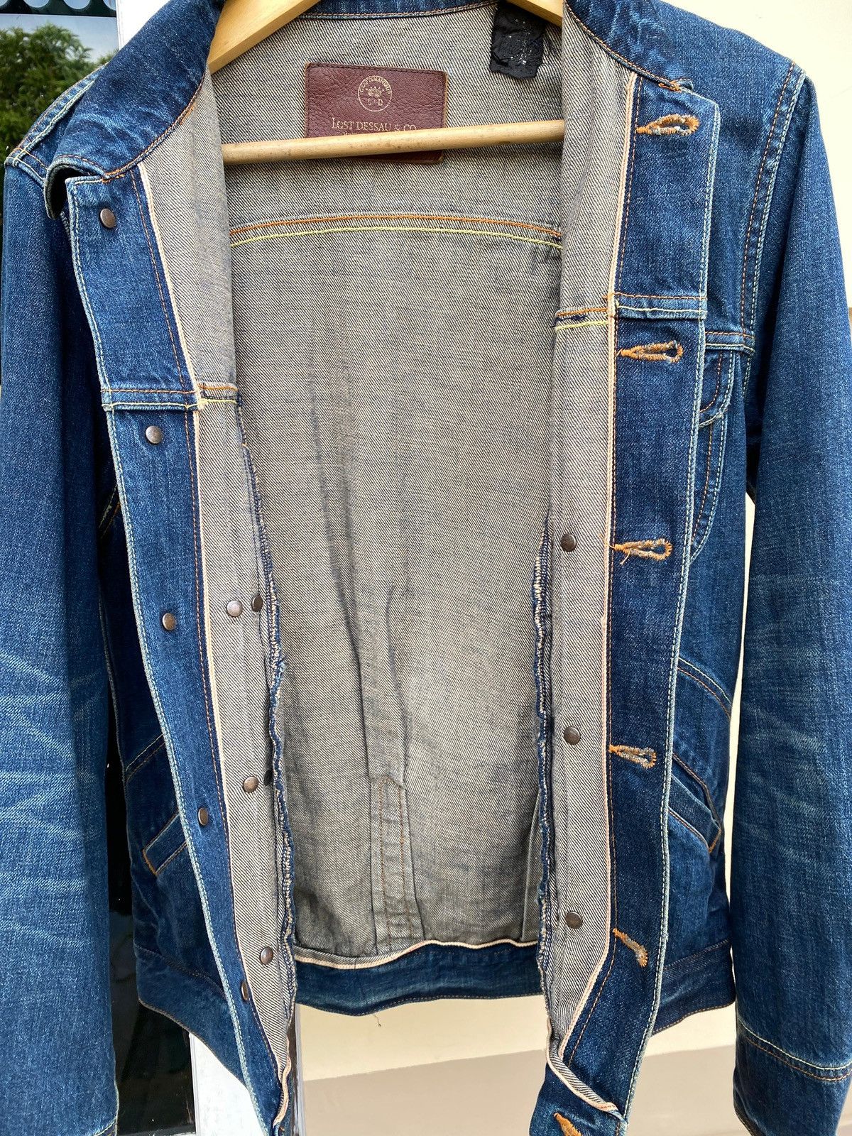Japanese Brand Field Denim Jacket Selvedge LOST DESSAU Size US M / EU 48-50 / 2 - 4 Thumbnail