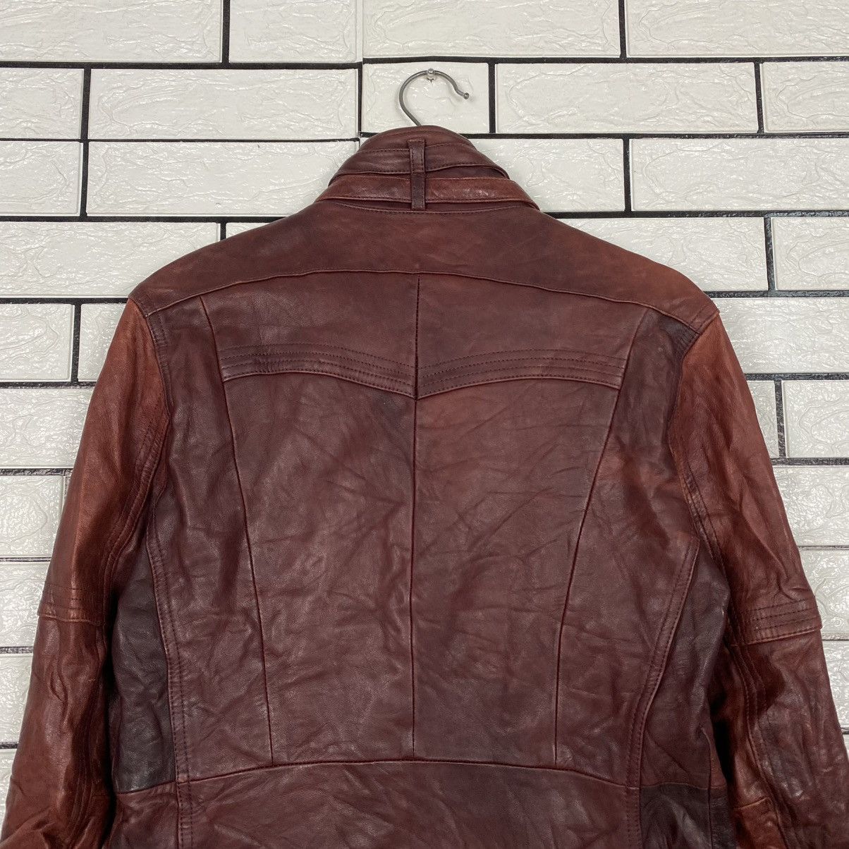 Japanese Brand 🔥VINTAGE SOFT LEATHER JACKET BIKER NICOLE CLUB ISSEY MIYAKE Size US S / EU 44-46 / 1 - 9 Thumbnail