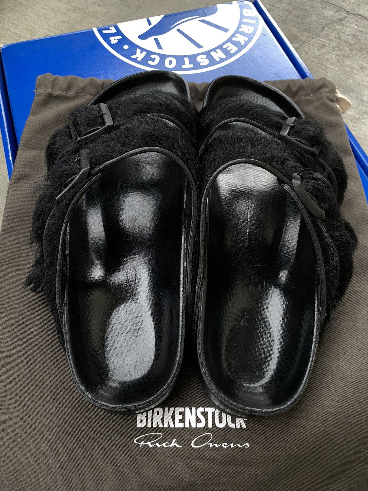 Birkenstock × Designer × Rick Owens Rick Owens Birkenstock Fur Sandals Arizona Buckle Pony Hair Size US 11 / EU 44 - 7 Thumbnail