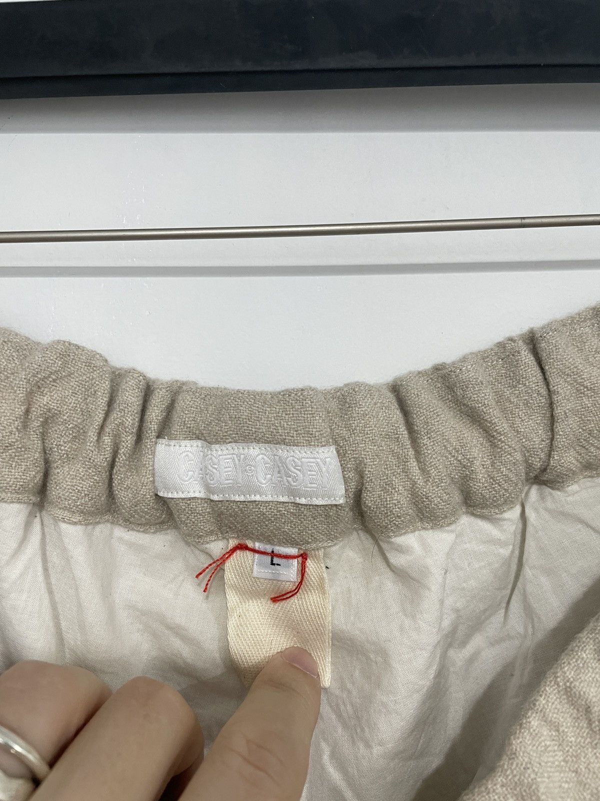 Casey Casey WOOL CASHMERE CREPE DRAWSTRING PANTS Size US 33 - 4 Thumbnail