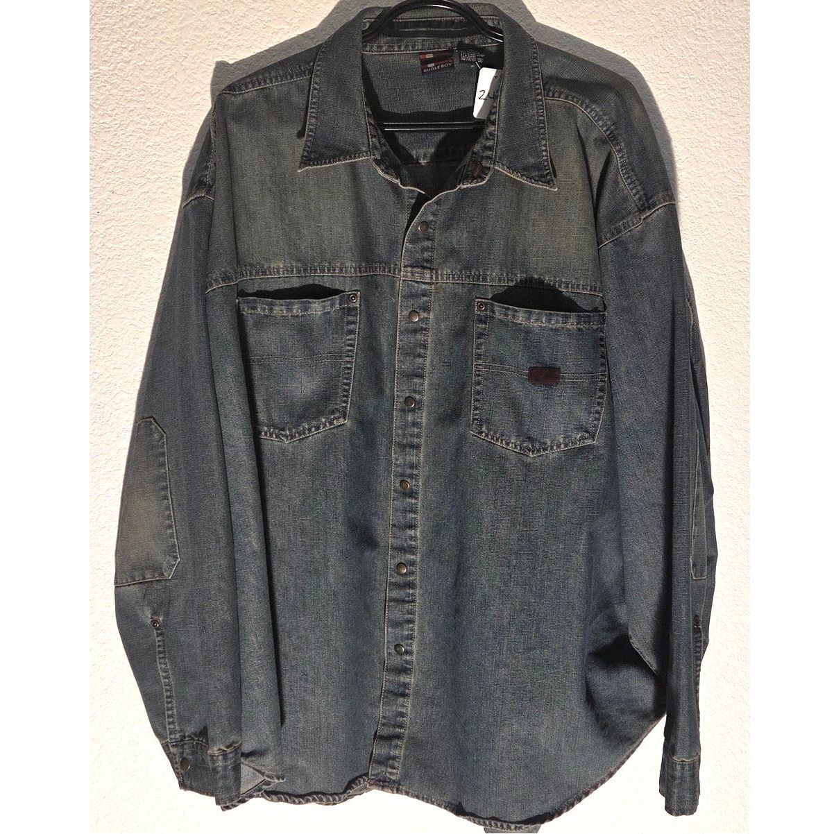 Bugle Boy Vintage Bugle Boy Blue Jean Shirt - Men's XXL Size US XXL / EU 58 / 5 - 1 Thumbnail