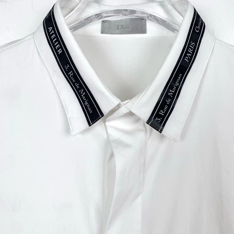 Dior Dior Size 39 White logo neckline slogan lapel single-breas Size US XXS / EU 40 - 4 Thumbnail
