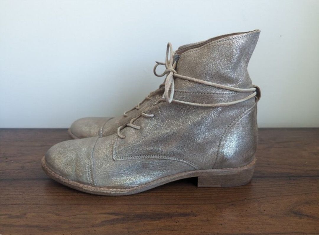Other Miz Mooz gold ankle boots Size US 9 / IT 39 - 2 Thumbnail