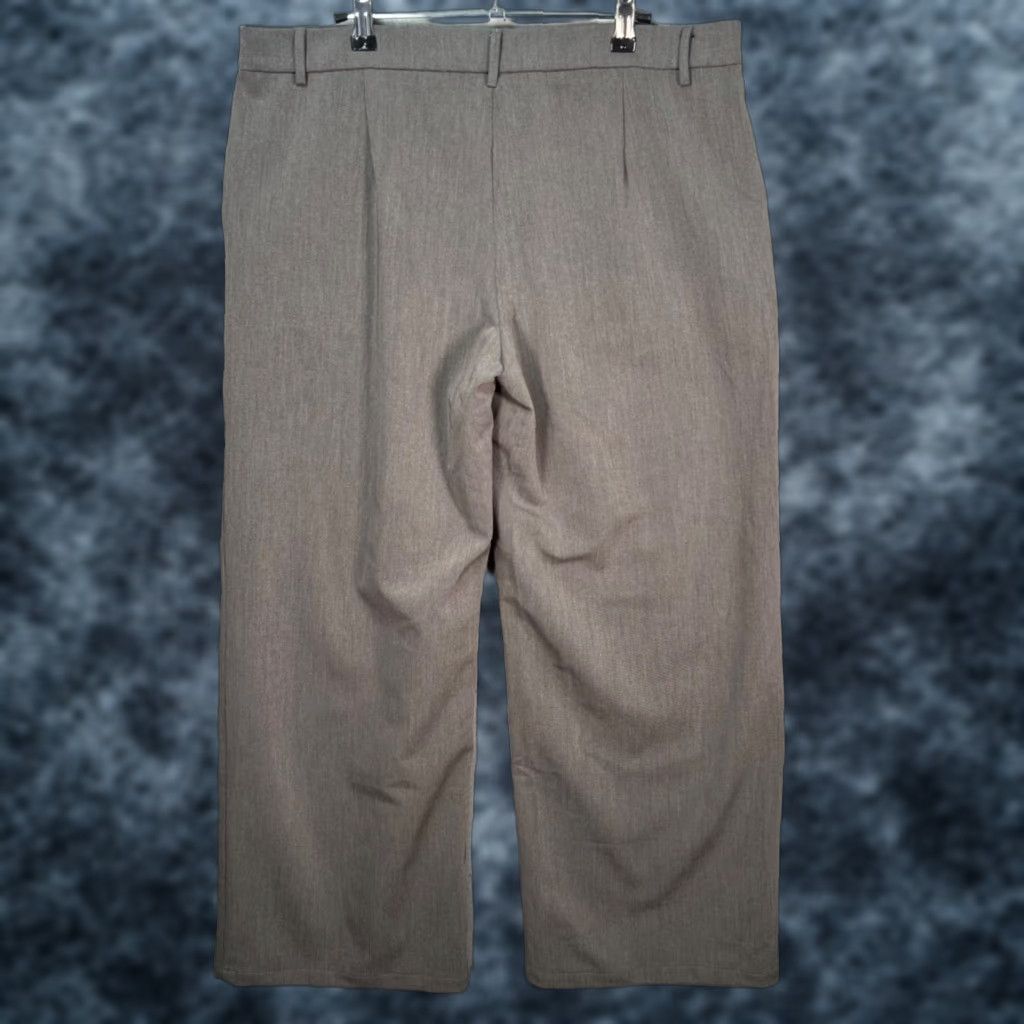 Vintage Motel Womens XL Gray Wide Leg Trousers Business Casual Pants Size 40" / US 18 - 1 Thumbnail