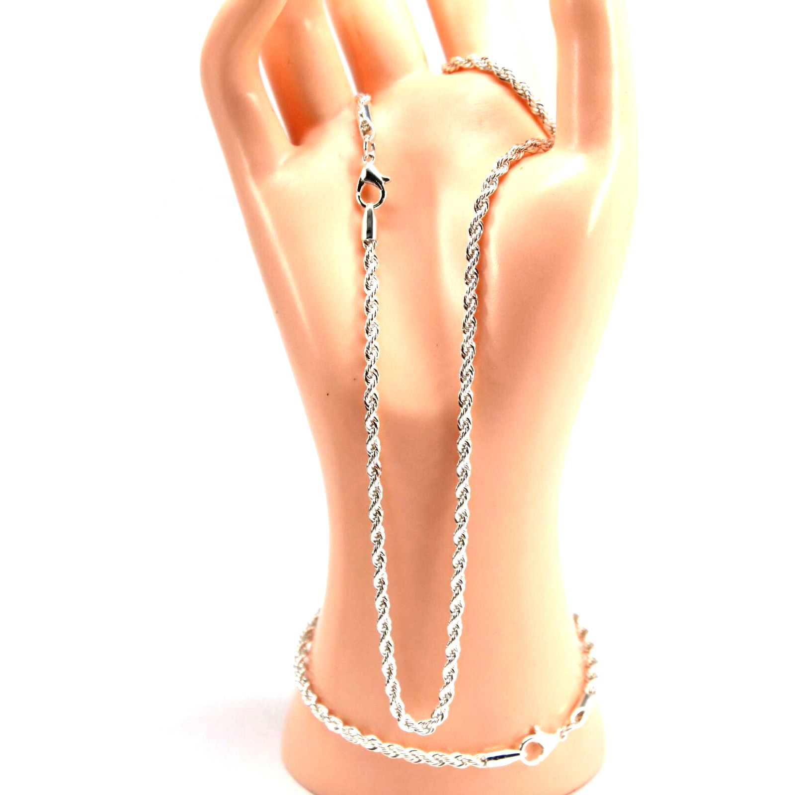 Other Dazzling Silver Tone Chain 17" Necklace 7" Bracelet Set Size ONE SIZE - 1 Thumbnail