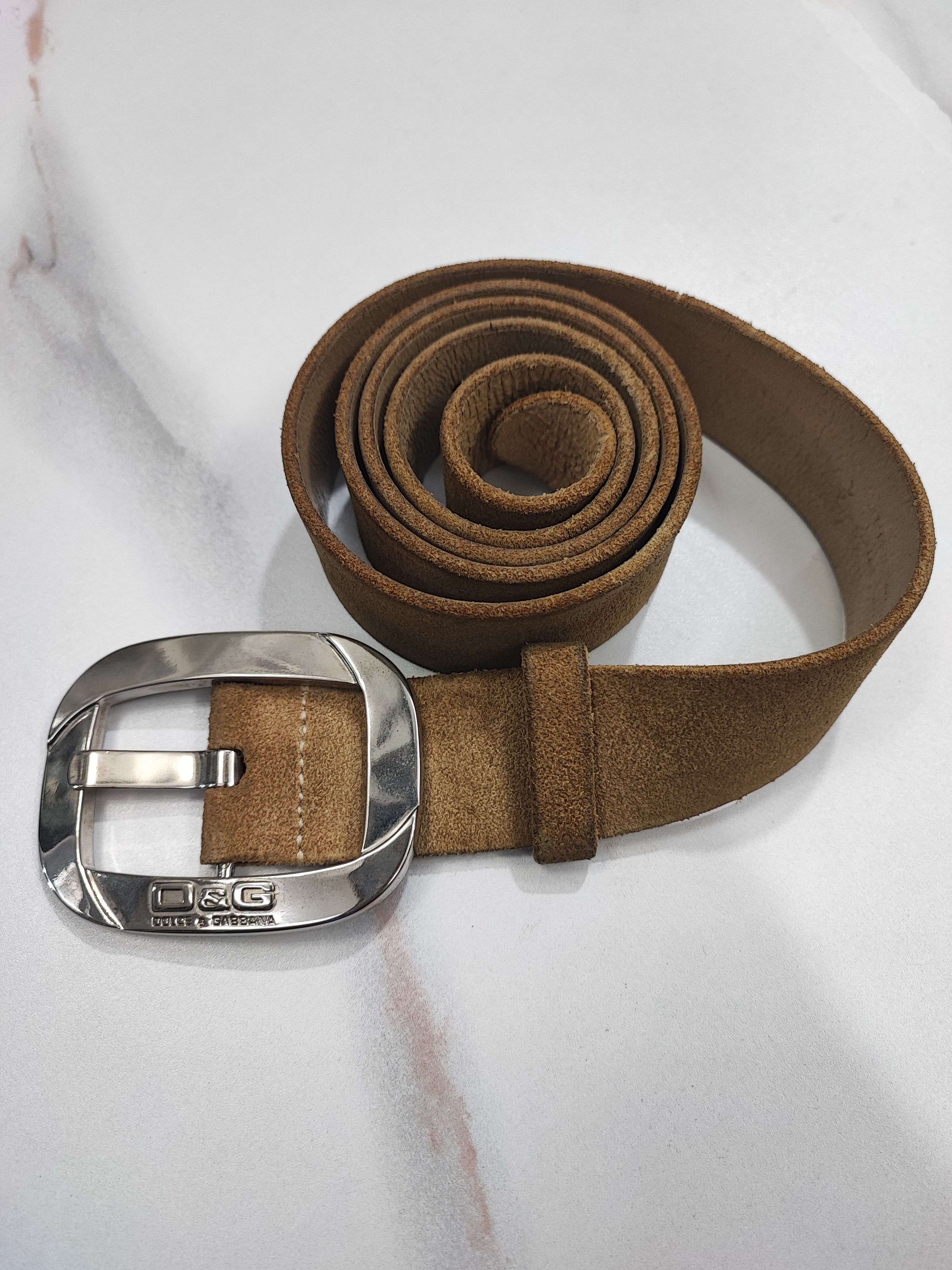 Dolce & Gabbana Dolce & Gabbana Vintage Suede Leather Belt Size 42 - 4 Thumbnail