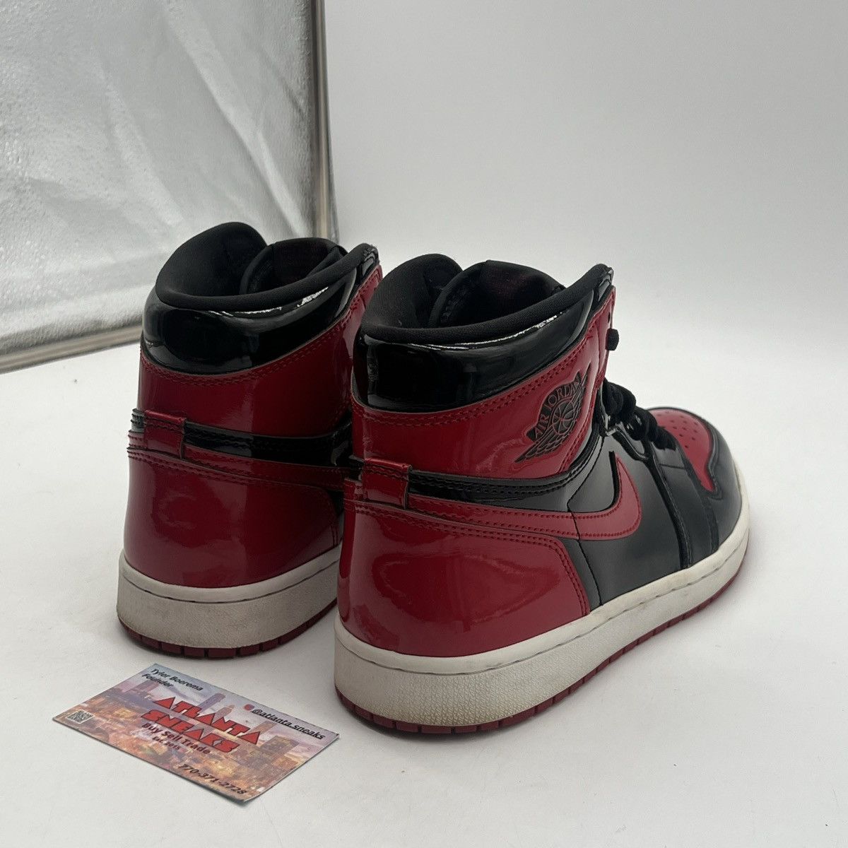 Nike Air Jordan 1 high patent bred Size US 8.5 / EU 41-42 - 5 Thumbnail