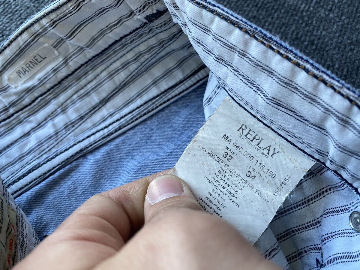 Replay 🔥Opium Punk Replay blue jeans 32 marnel washed faded Size US 32 / EU 48 - 5 Thumbnail
