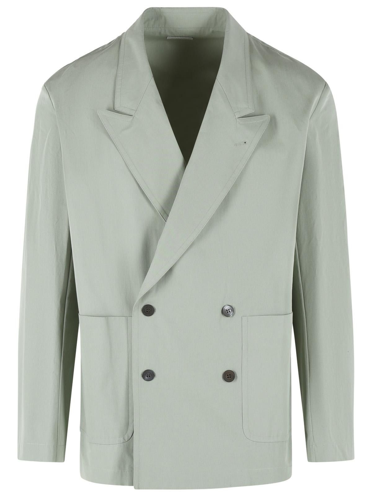 Dries Van Noten DRIES VAN NOTEN 'Caplans' Green Cotton Blazer Size US M / EU 48-50 / 2 - 1 Thumbnail