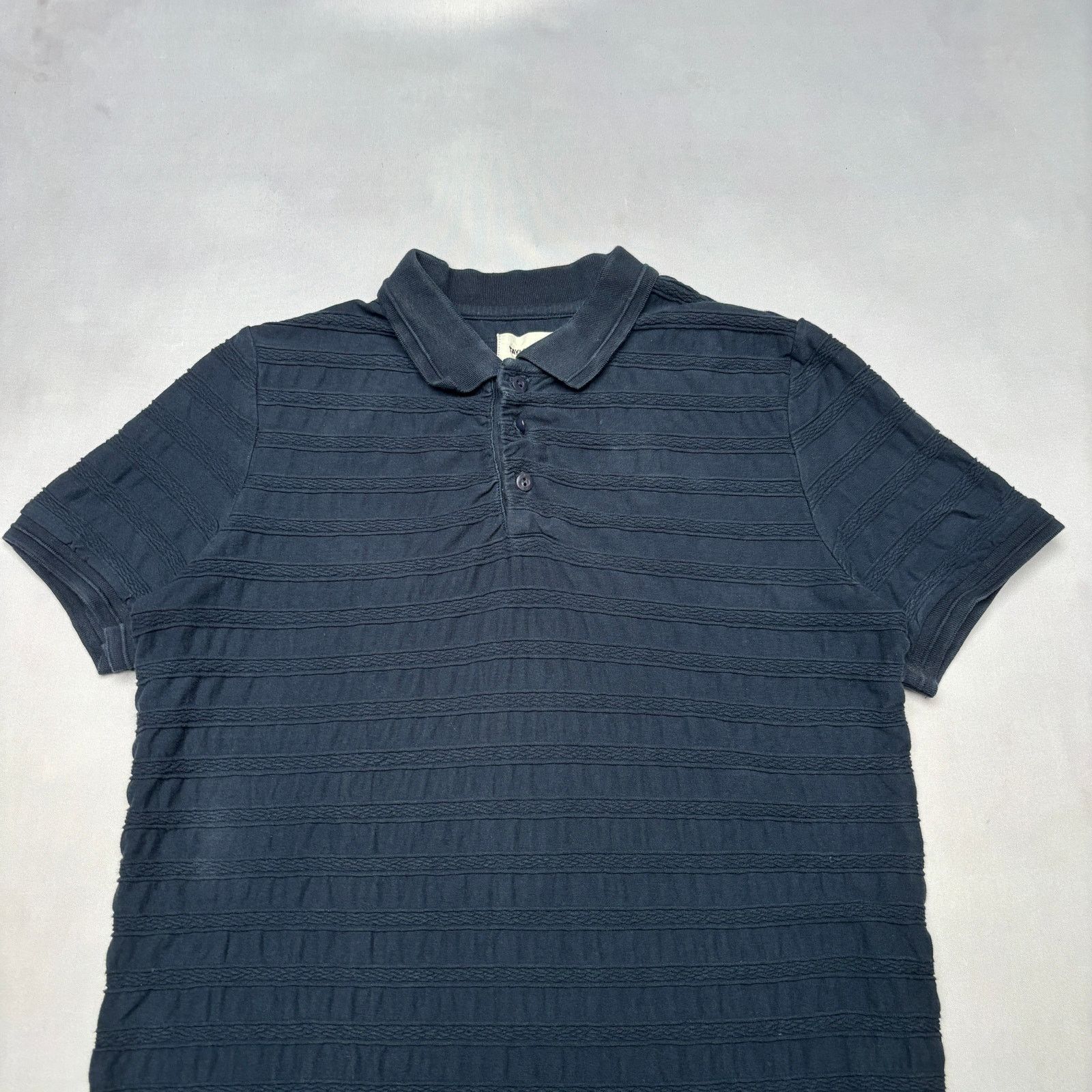 Taylor Stitch Taylor Stitch Polo Shirt Men's 36 US XS Textured Stripe Golf Size US XS / EU 42 / 0 - 2 Thumbnail
