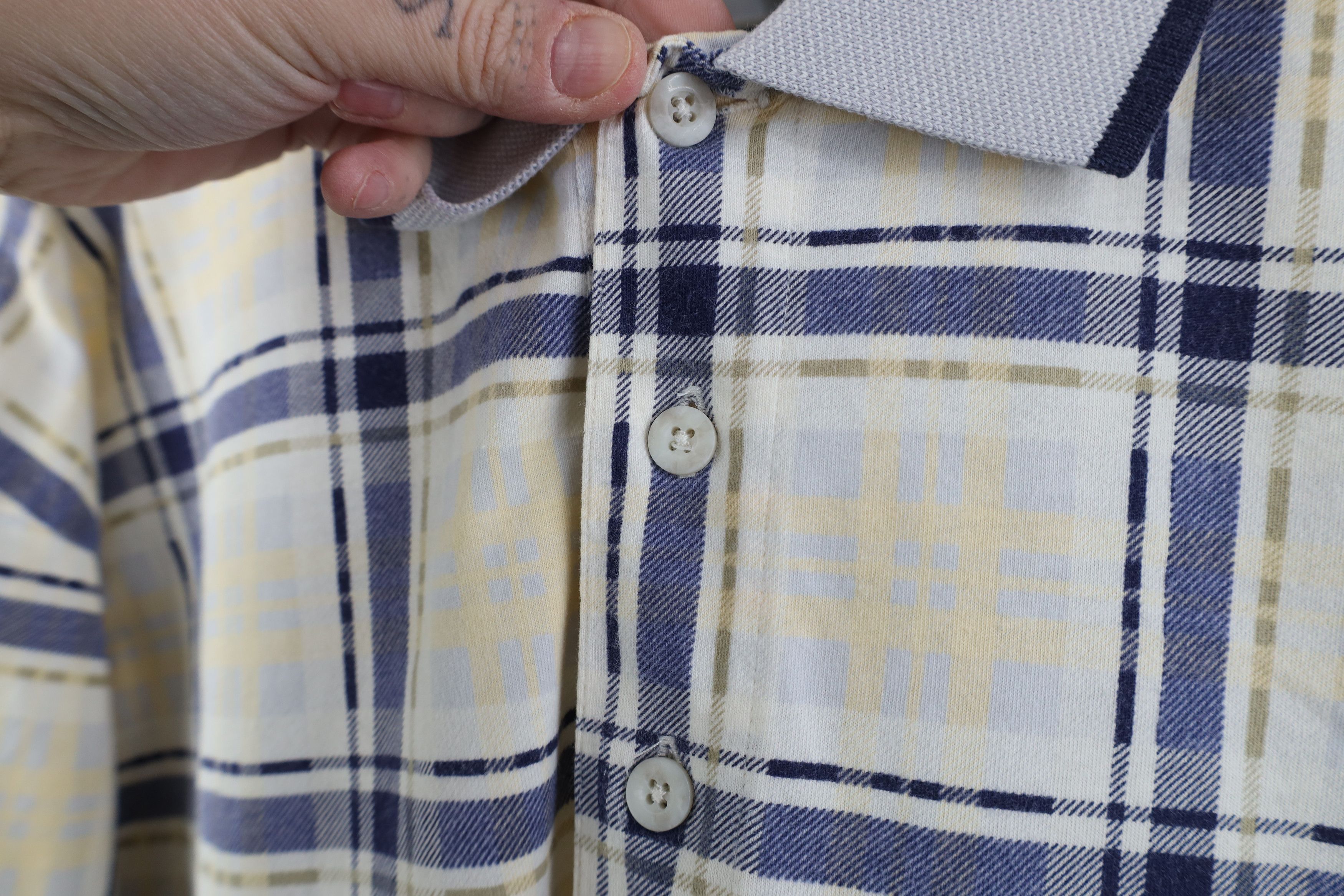 Vintage Vintage 90s Streetwear Collared Golf Polo Shirt Plaid USA Size US XL / EU 56 / 4 - 6 Thumbnail