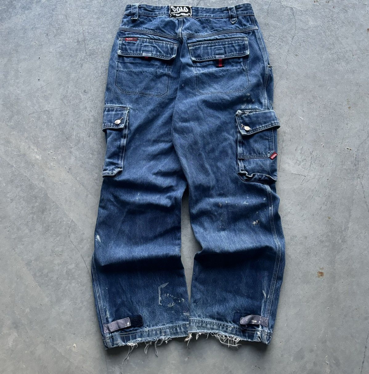 JNCO × Southpole × Vintage Vintage Y2k Baggy Solo Denim Cargo Jeans Size US 34 / EU 50 - 2 Thumbnail