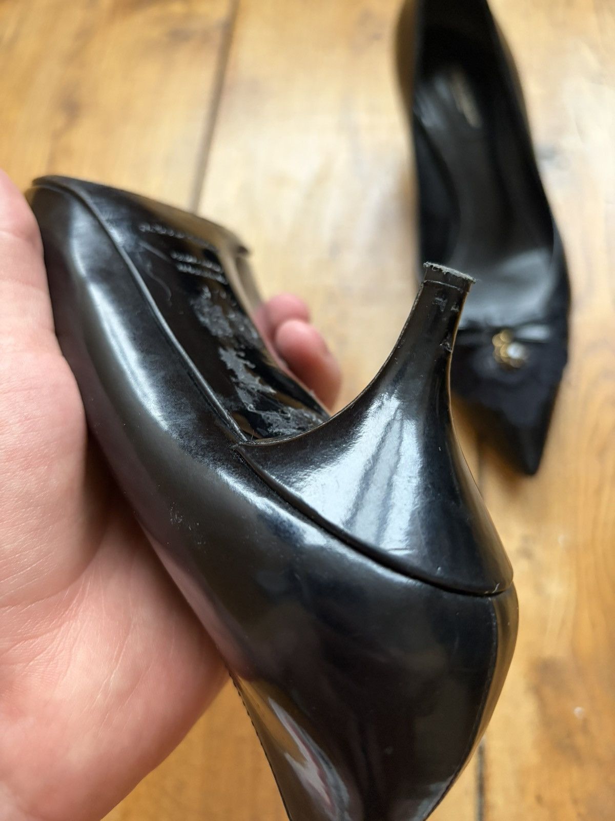 Dolce & Gabbana Dolce & Gabbana Black Lace Pumps Heels Charm EU 37.5 Size US 7.5 / IT 37.5 - 10 Thumbnail