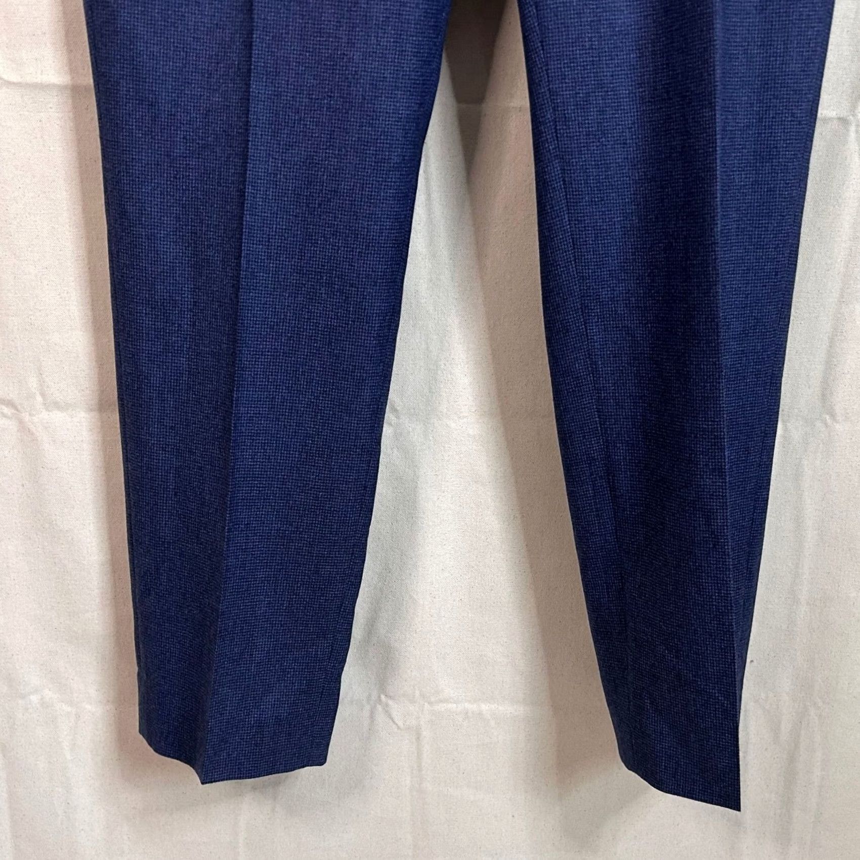 Banana Republic Banana Republic 36R Tailored Slim Fit Dress Pant Flannel Wool Plaid Blue Mens Size US 36 / EU 52 - 5 Thumbnail