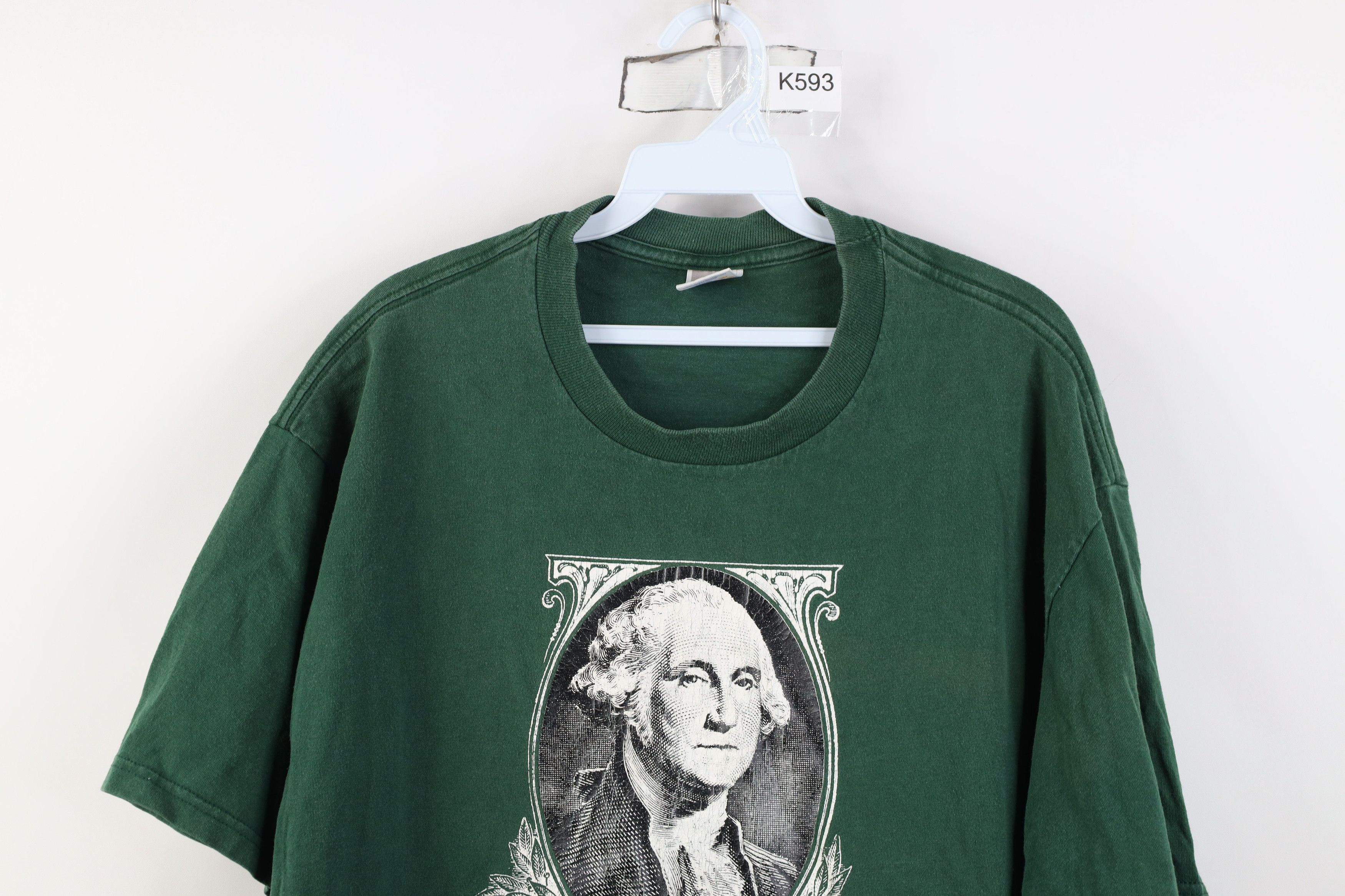 Vintage Vintage 90s Engraving The Buck Starts Here Money T-Shirt Size US XL / EU 56 / 4 - 2 Thumbnail