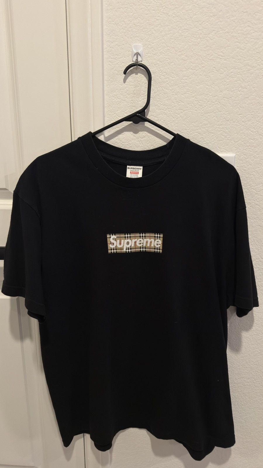 Supreme Burberry Box Logo Tee | Grailed