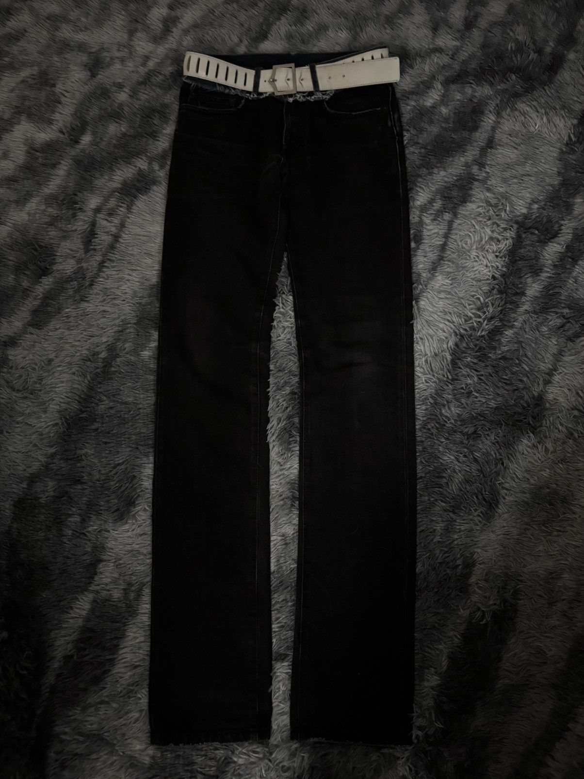 Dior dior homme AW06 cummerbund black denim “These Grey Days” Size US 28 / EU 44 - 4 Thumbnail