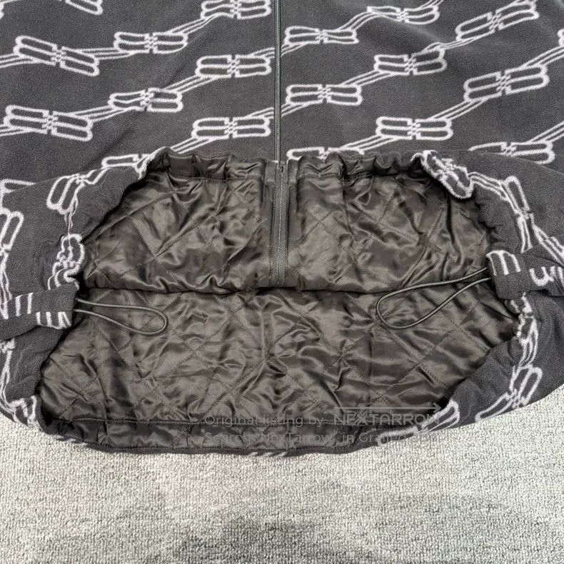 Balenciaga Balenciaga Black Lockdown Printed Fleece Jacket Size US S / EU 44-46 / 1 - 6 Thumbnail