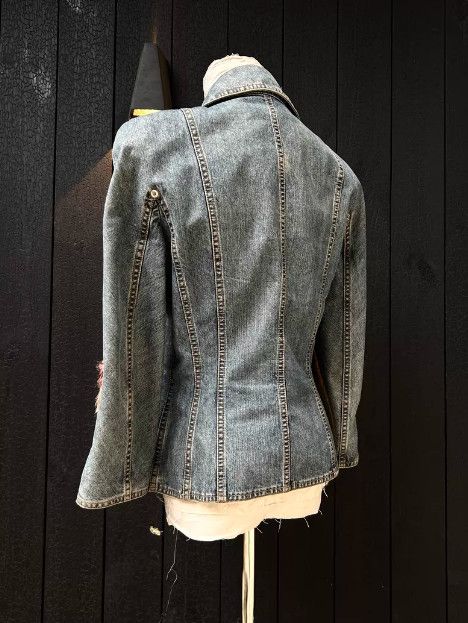 Christian Dior Monsieur Christian Dior 04SS Beaded Denim Blazer Size M / US 6-8 / IT 42-44 - 4 Thumbnail
