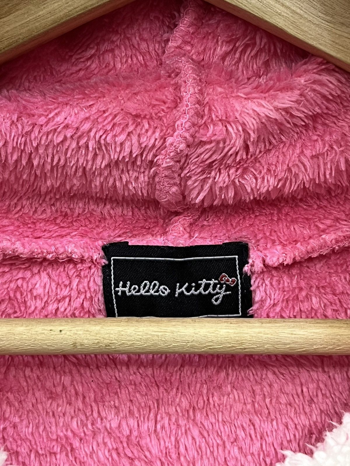 Anime 💖VINTAGE 2013 Sanrio Hello Kitty Pink Fluffy Fleece Hoodie Size M / US 6-8 / IT 42-44 - 7 Thumbnail