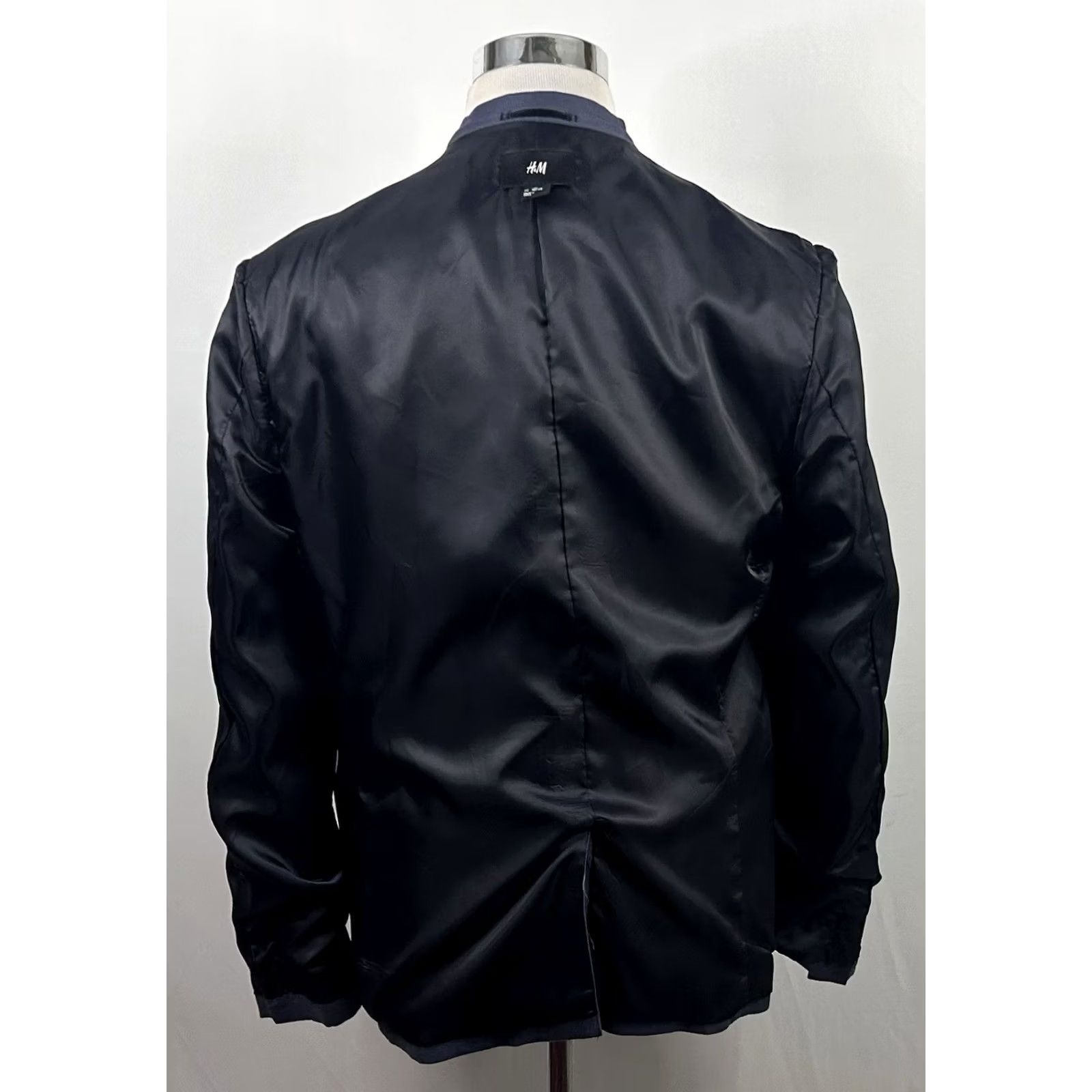 H&M H&M 44R Sport Coat Linen Blend Blue Gray Two Button Lined Double Vented Jacket/Coat Mens Regular Medium? Size US XS / EU 42 / 0 - 8 Thumbnail
