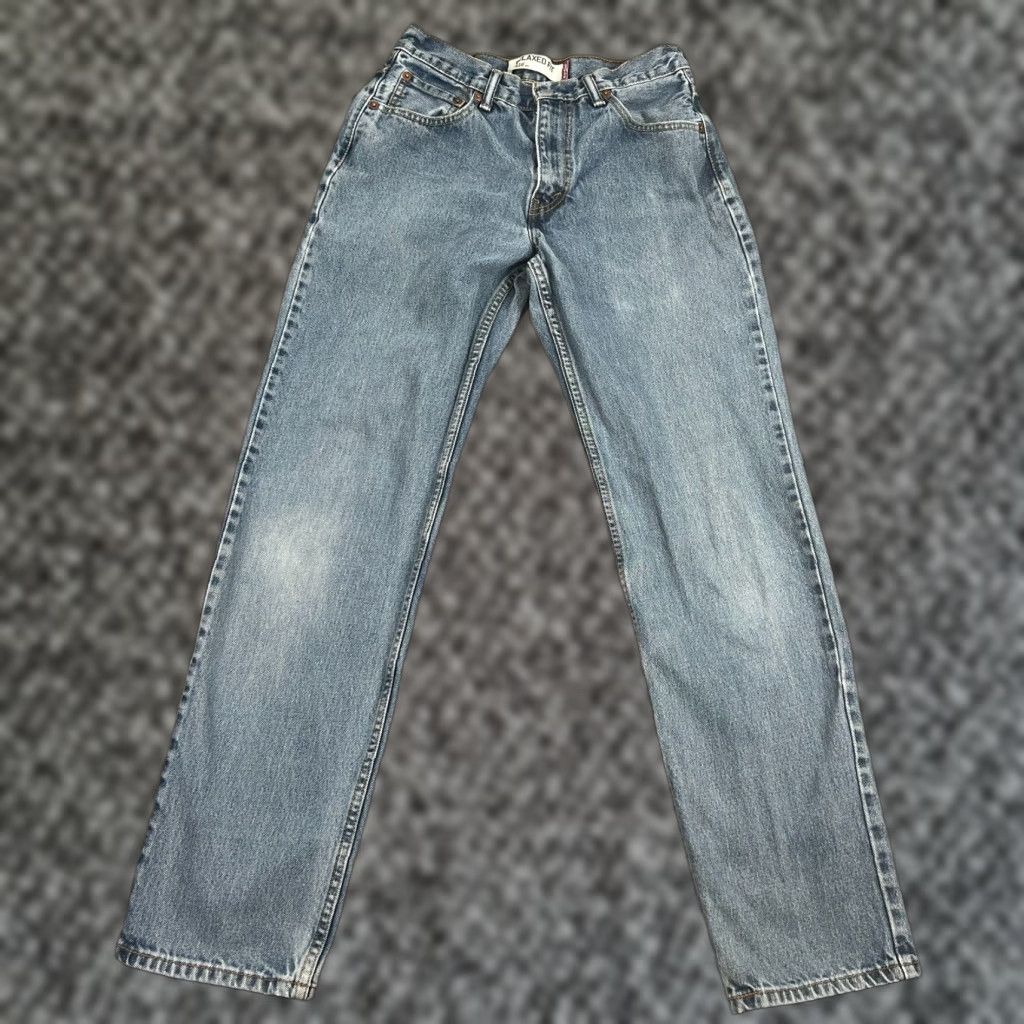 Levi's VINTAGE Levi's 550 Jeans Mens 29x31 Relaxed Fit Distressed Straight Leg Grunge Y2K Blue Size US 29 - 1 Thumbnail