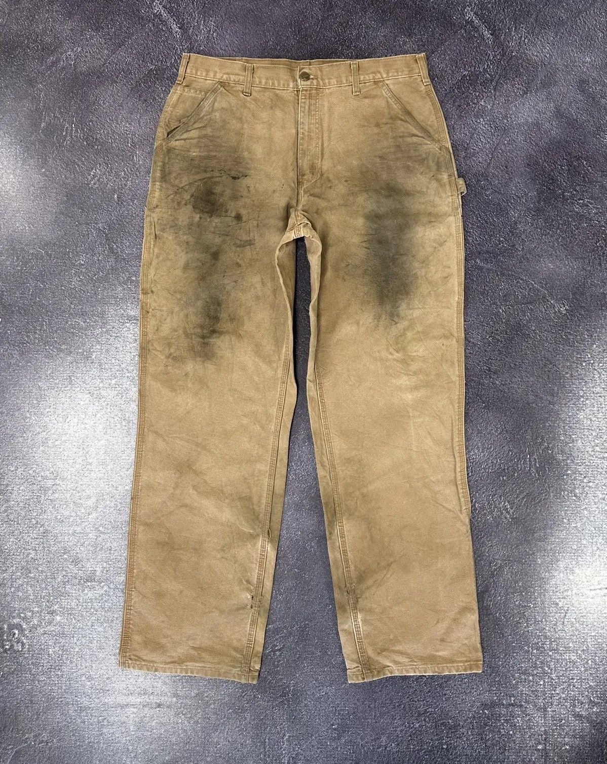 Carhartt × Vintage Vintage Carhartt Distressed Dungaree Fit Hype Baggy Pants Size US 36 / EU 52 - 2 Thumbnail