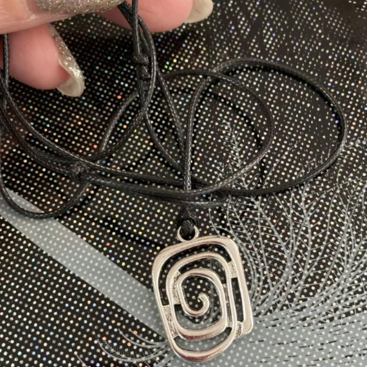 Other Retro Spiral Pendant Leather Rope Necklace Size ONE SIZE - 1 Thumbnail