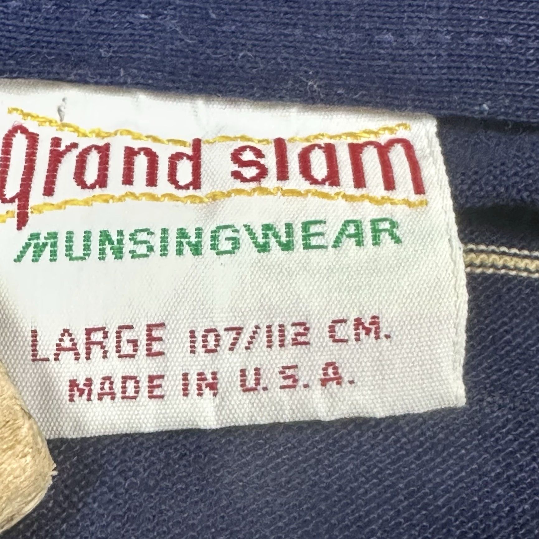 Vintage VINTAGE Grand Slam Munsing Wear Polo Shirt Mens Large Blue 80s 90s Modern Retro Golf Shirt Size US L / EU 52-54 / 3 - 7 Thumbnail