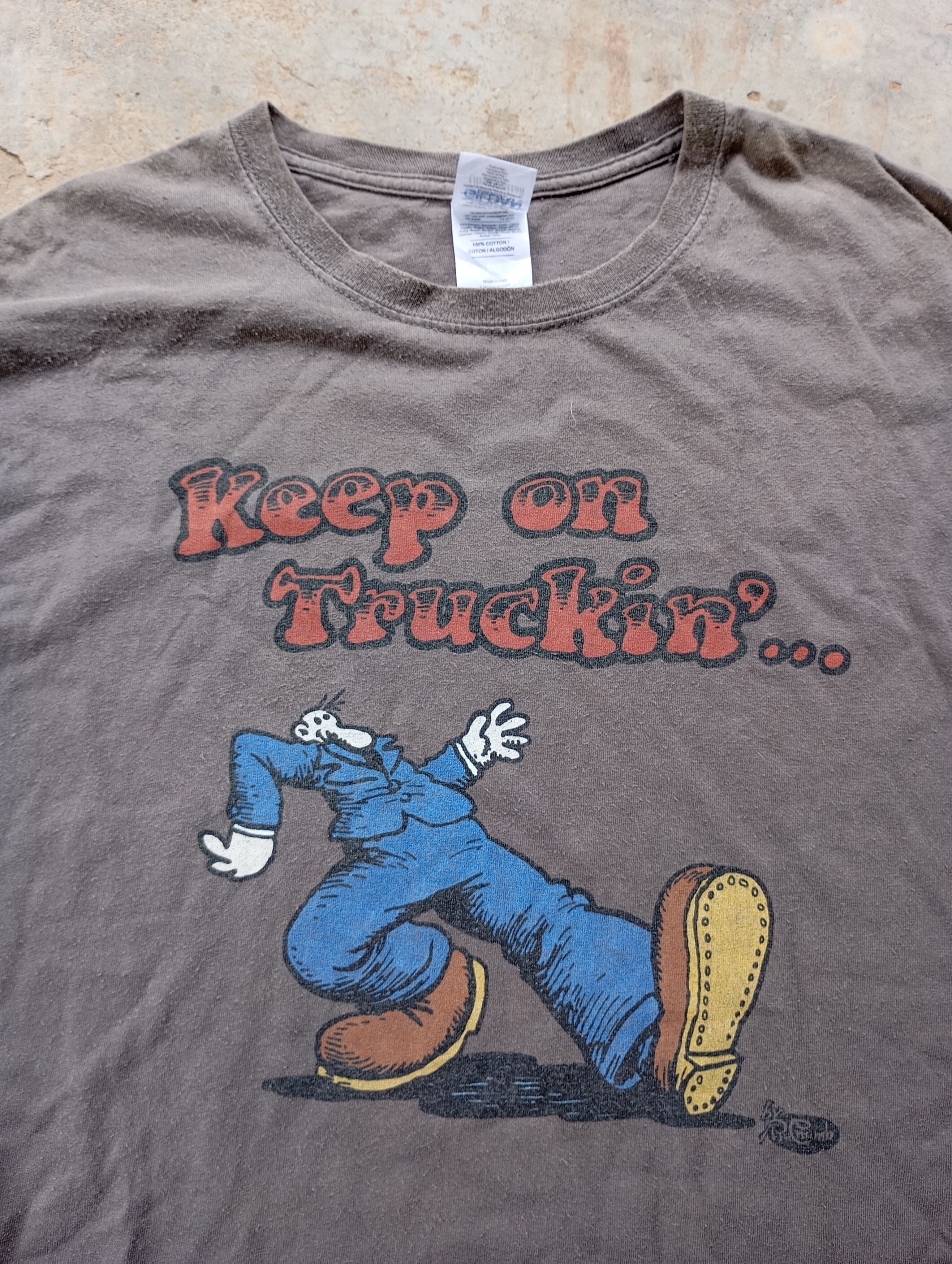 Vintage Grateful Dead Keep On Truckin' T-Shirt Robert Crumb Size US XXL / EU 58 / 5 - 4 Thumbnail