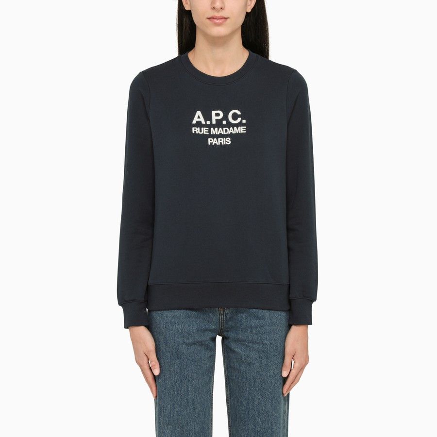 image of A P C O1D2Blof01223 Sweatshirt In Light Blue, Women's (Size Small)