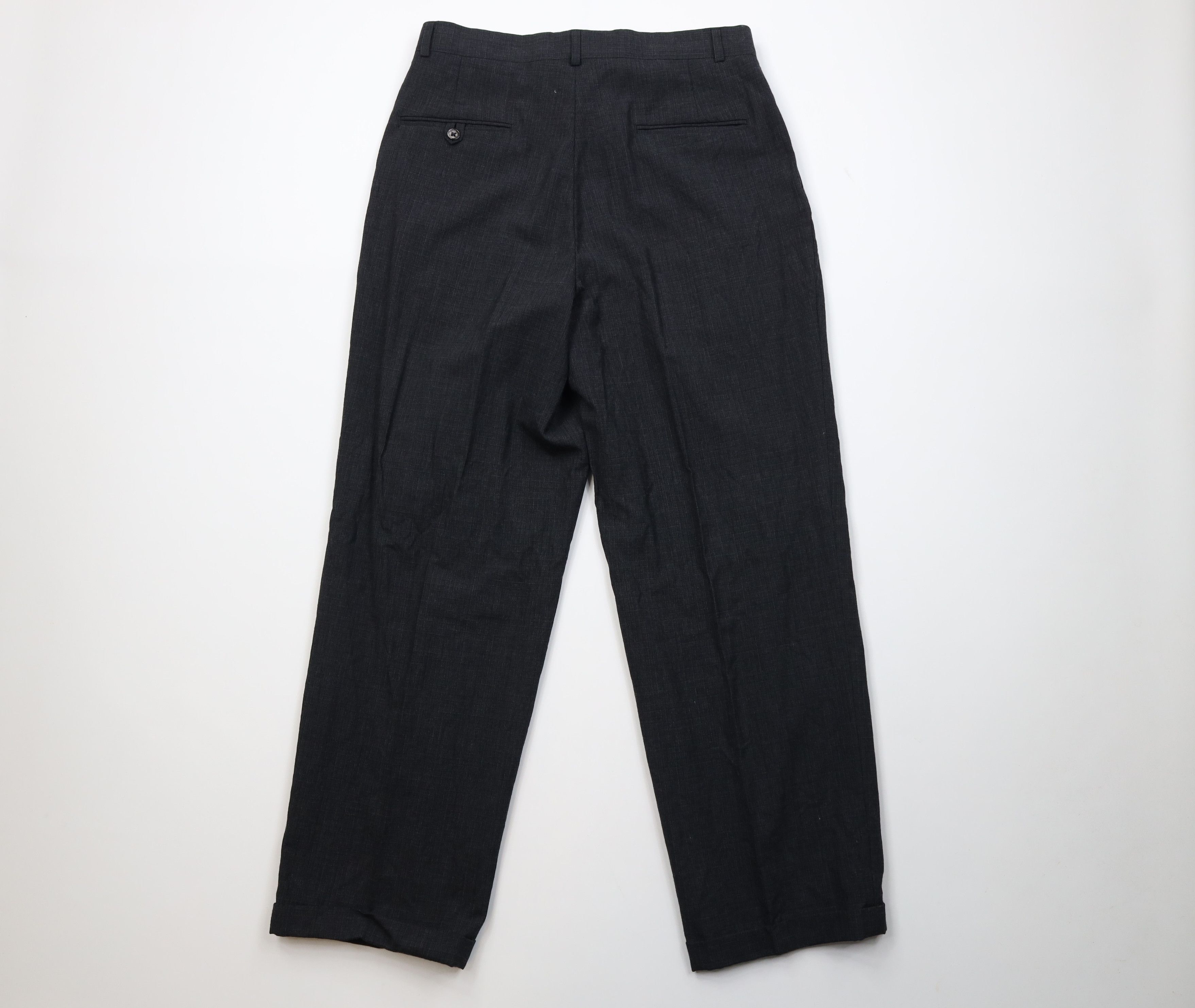 Vintage Vintage 90s Streetwear Knit Wide Leg Chino Pants Gray Plaid Size US 32 / EU 48 - 9 Thumbnail