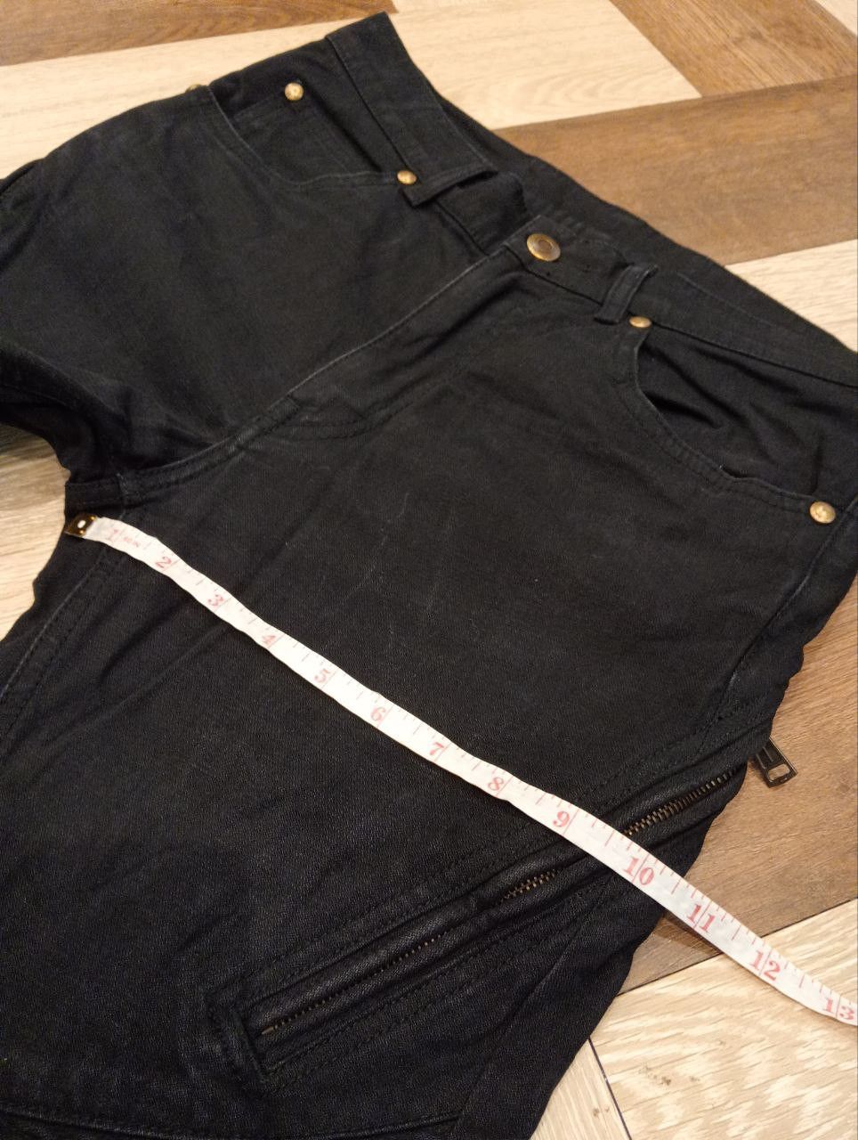 Japanese Brand JAPANESE 1 PIU 1 UGUALE 3 BIKER DENIM PANTS Size US 31 - 22 Thumbnail